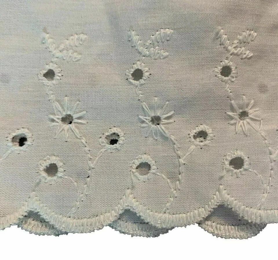Designer New White Hand Made Punta Cruz Embroidered Dress L Size L / US 10 / IT 46 - 3 Thumbnail
