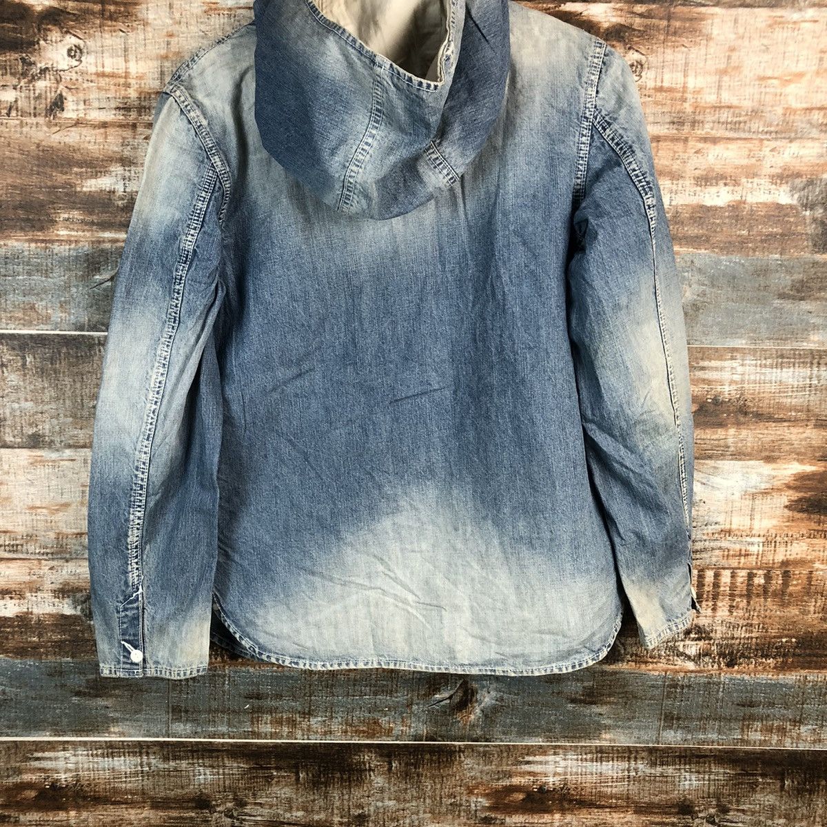 go slow caravan Go Slow Caravan Blue Denim Jacket Hoodie #A2332 Size US XS / EU 42 / 0 - 16 Thumbnail