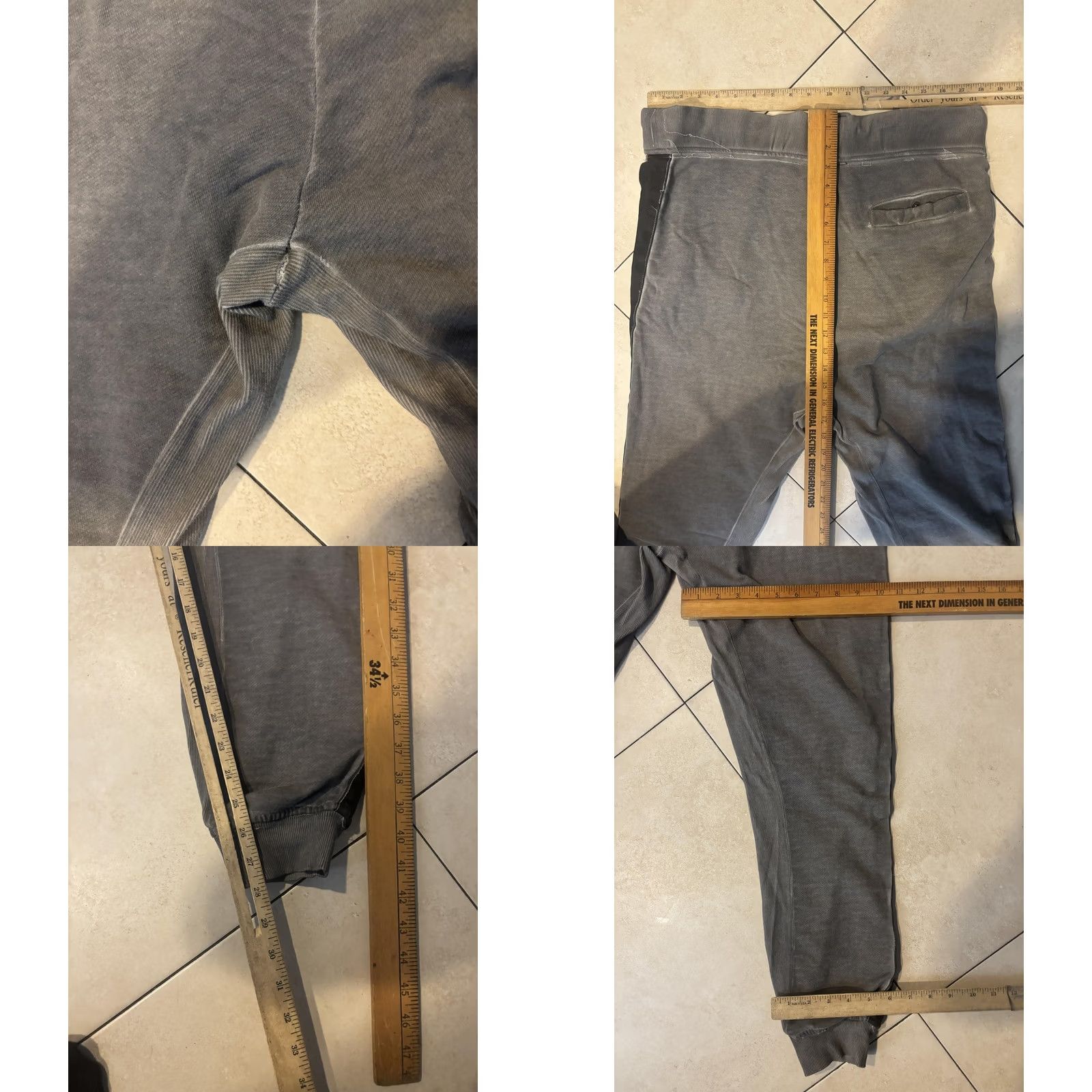 Prps PRPS Goods & Co Pants Mens XL Gray Quilted Moto Jogger Streetwear Tapered Pocketed Elastic Waist Streetwear Style, 200 chars max Size US 36 / EU 52 - 8 Thumbnail