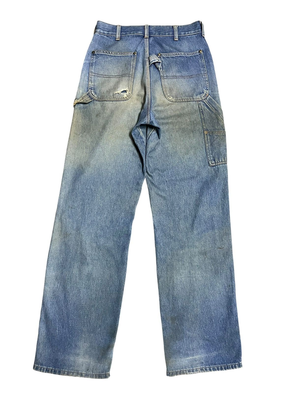 Japanese Brand Vintage Japanese Trashed Carpenter Mud Wash Loose Fit Jeans Size US 28 / EU 44 - 8 Thumbnail