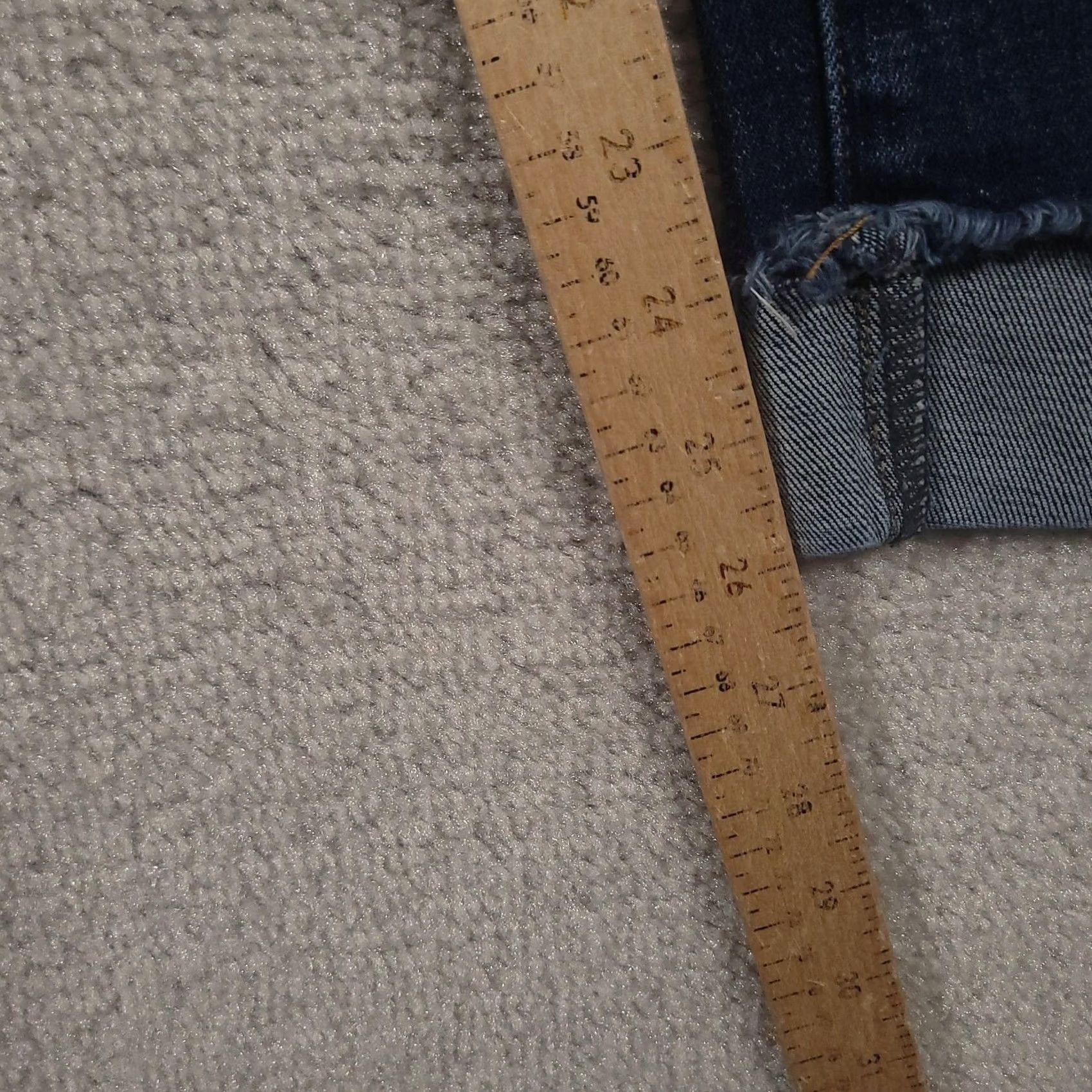 Vintage KUT from the Kloth Jeans Womens 24 Dark Wash Distressed Mid Rise Skinny Raw Hem Jeans Size 42" / US 20 - 6 Thumbnail