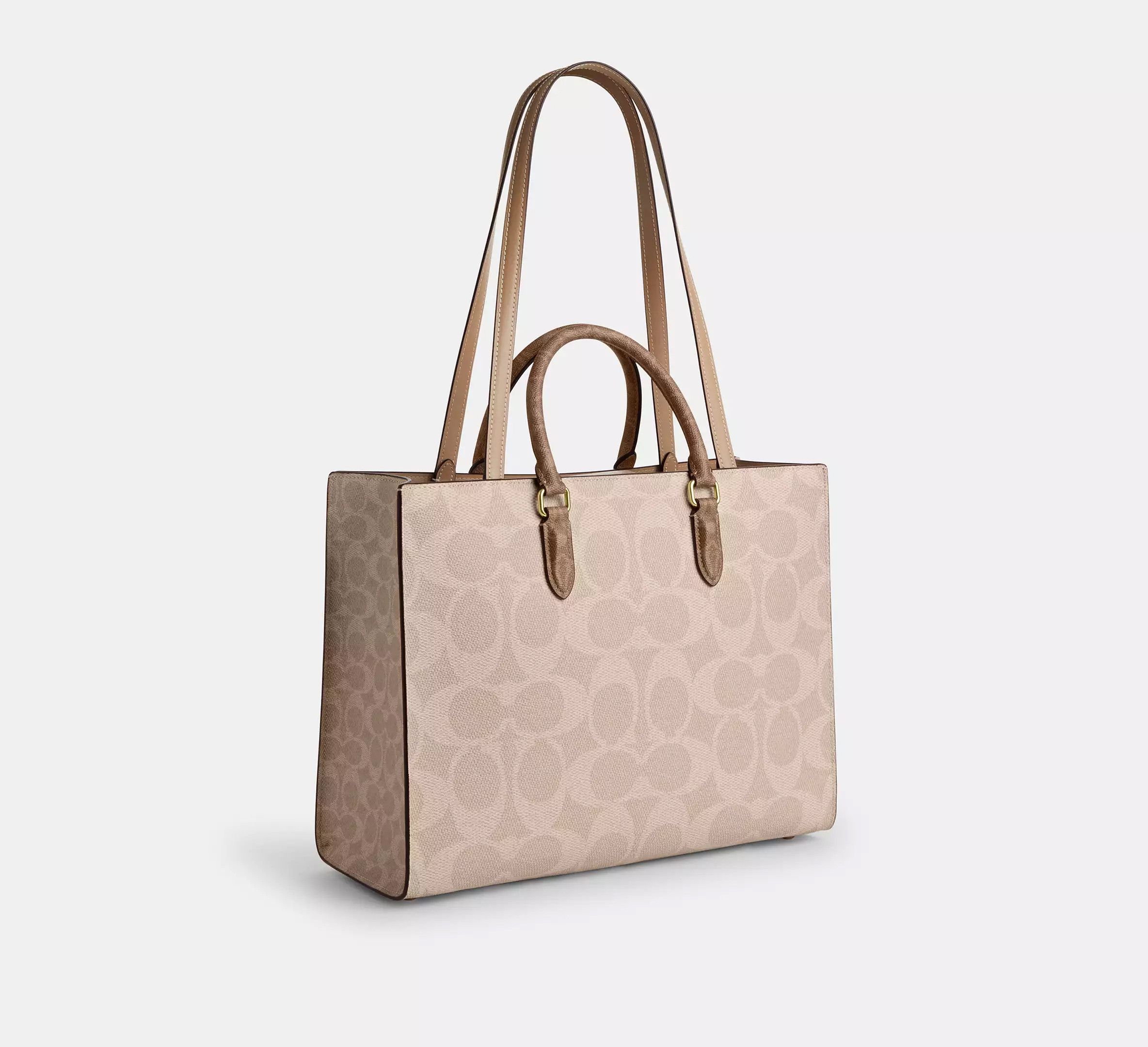 Coach Maggie Tote Bag In Blocked Signature Canvas CY677 Size ONE SIZE - 9 Thumbnail