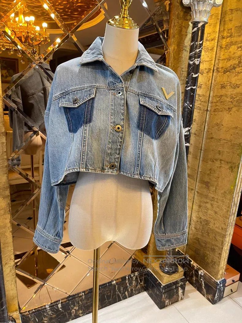 Valentino Valentino Logo cape dropped shoulder silhouette denim jack Size M / US 6-8 / IT 42-44 - 4 Thumbnail