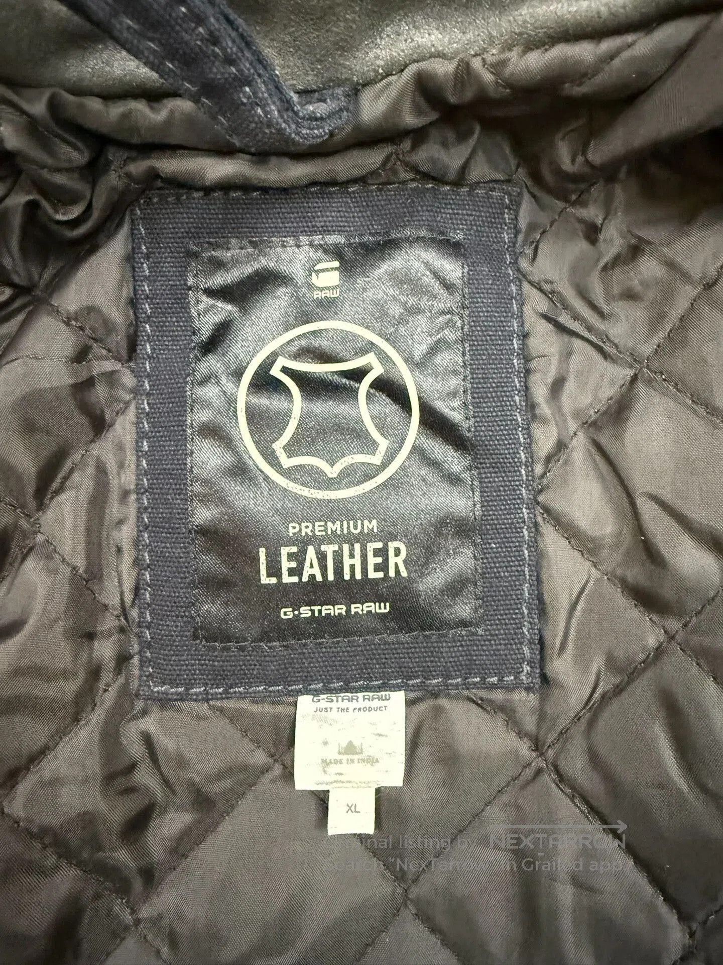 G-Star Gstar Raw Men's Genuine Leather Jacket. Size US XL / EU 56 / 4 - 4 Thumbnail