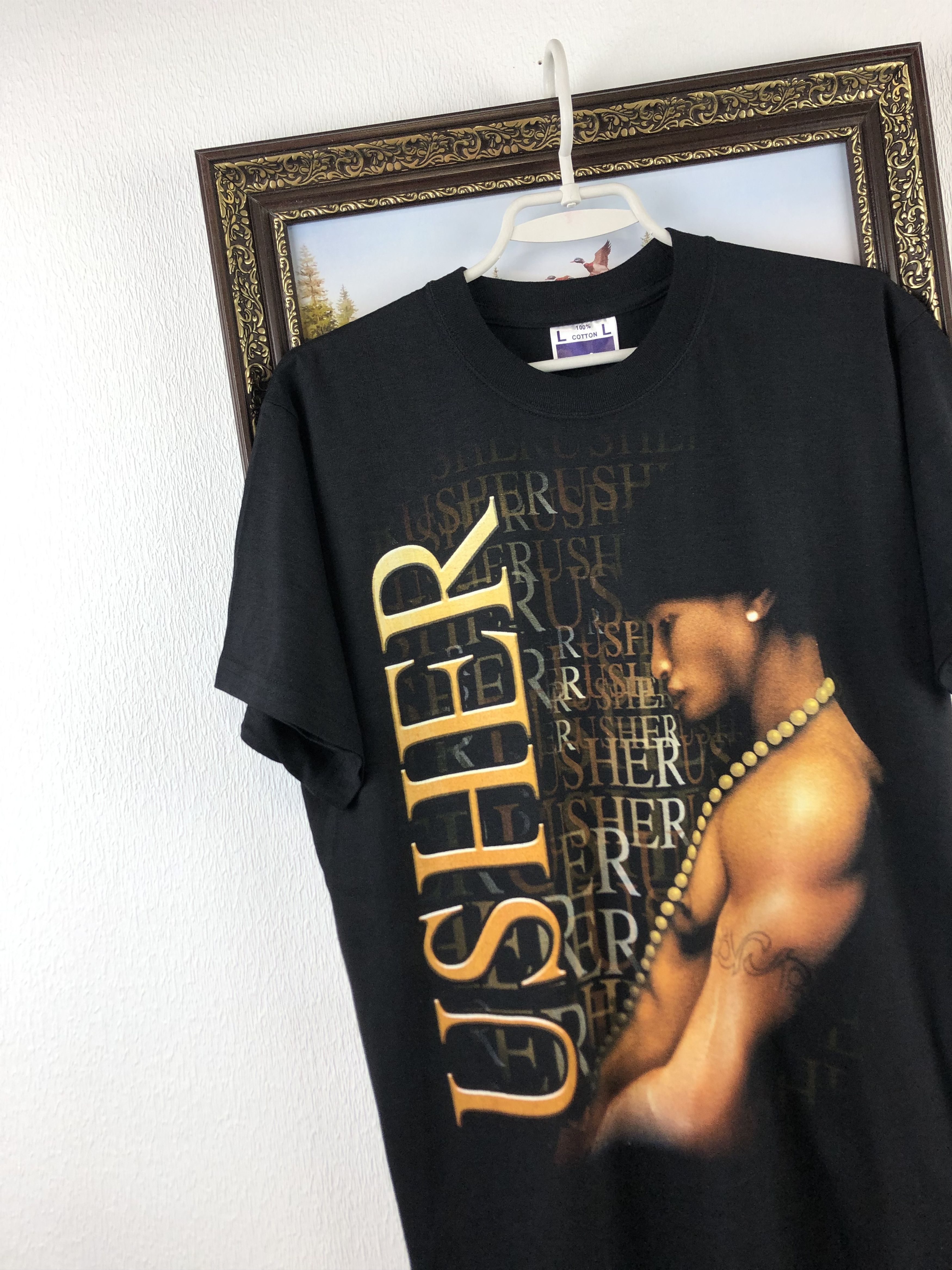 Band Tees Vintage Usher Shirt Rap Band Tee Concert Graphic Black Size US L / EU 52-54 / 3 - 3 Thumbnail