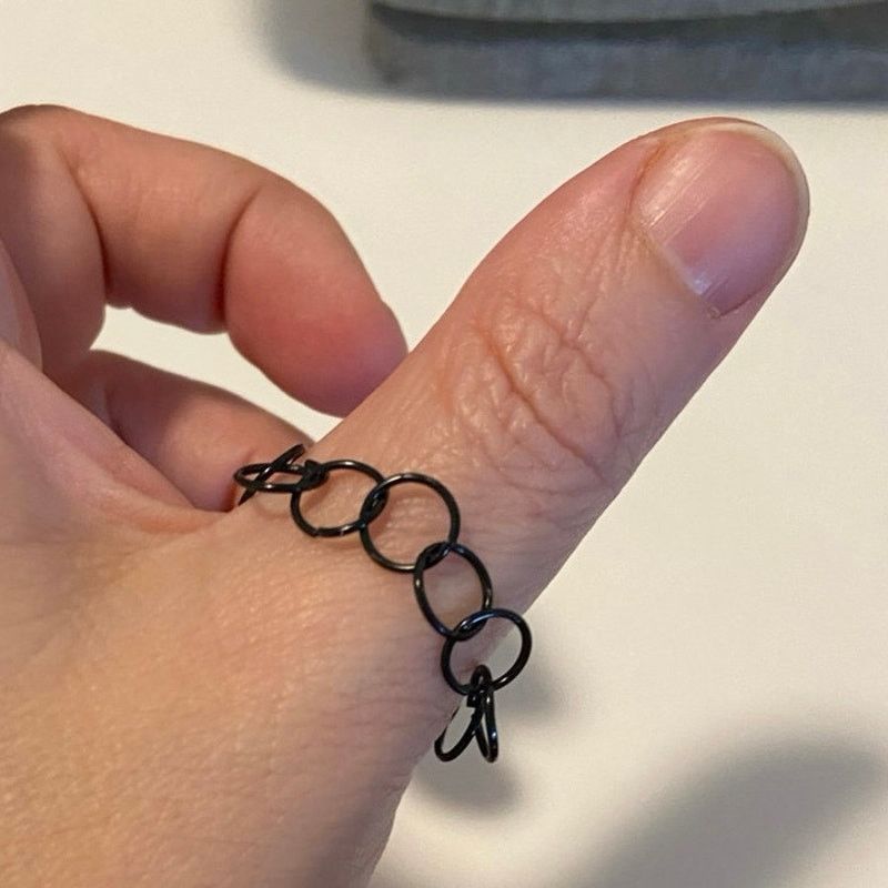 Handmade Handmade Black wire thumb ring size 11 Size ONE SIZE - 1 Thumbnail