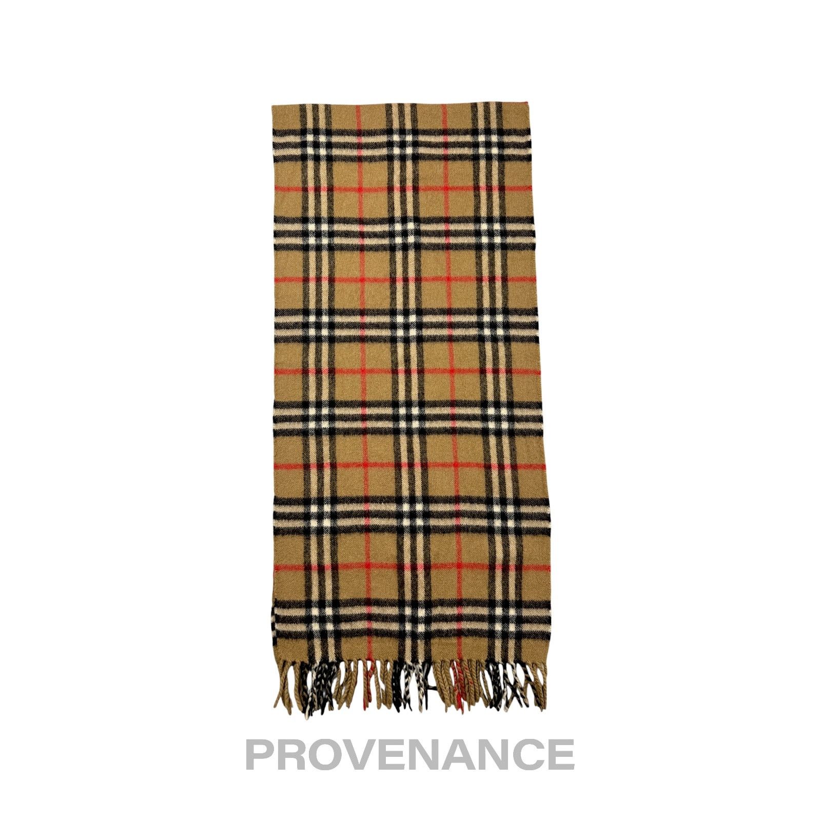 Burberry 🔴 Vintage Burberrys Scarf Nova Check 100% Cashmere Camel Size ONE SIZE - 3 Thumbnail