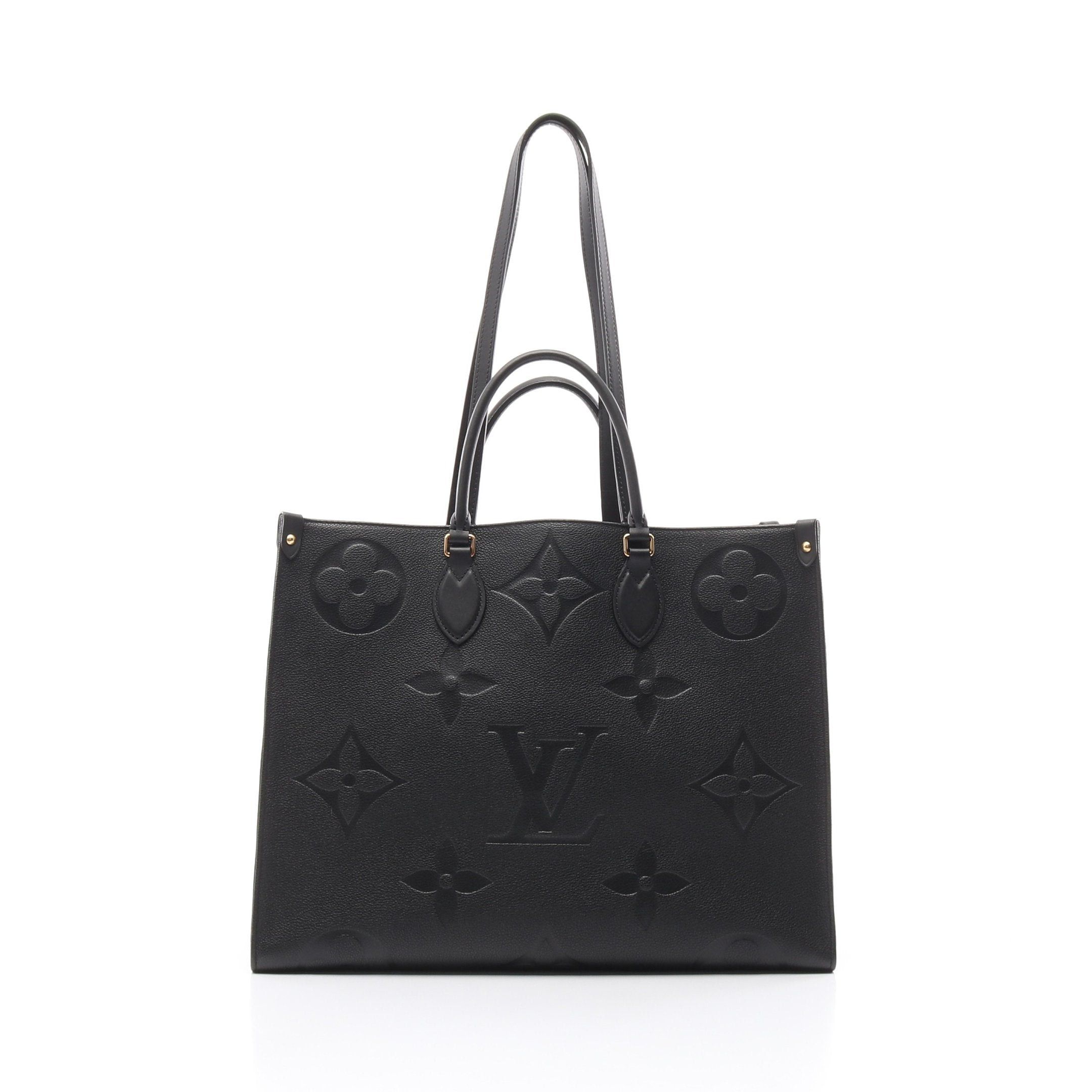 Louis Vuitton On-The-Go Gm Monogram Empreinte Noir Shoulder Bag Tote Leather Black, Women's