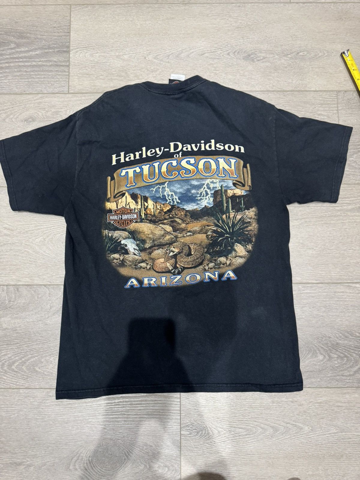 Harley Davidson × Vintage Vintage Faded Black Harley “Tucson” Tee Size US L / EU 52-54 / 3 - 7 Thumbnail