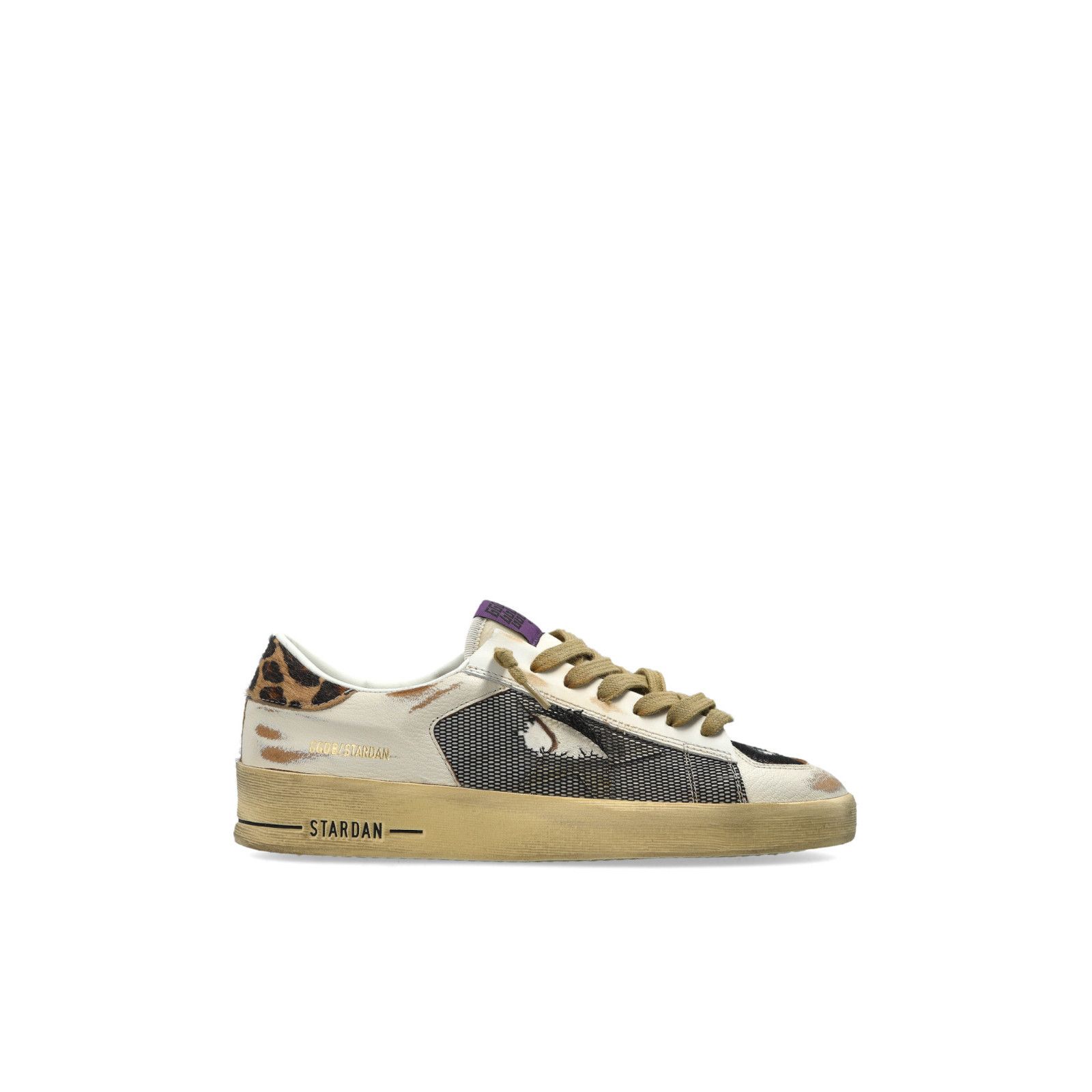 GOLDEN GOOSE Women's Stardan White/Leopard Sneakers New (Wom