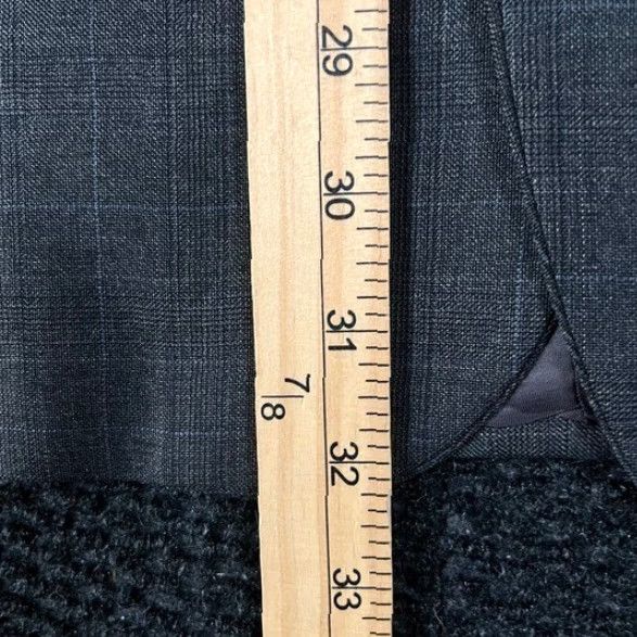 Joseph Abboud VINTAGE? Joseph Abboud Blazer Jacket Gray Plaid Wool Loro Piana 40L Mens Jacket Coat Suit Blazer Size 40R - 6 Thumbnail