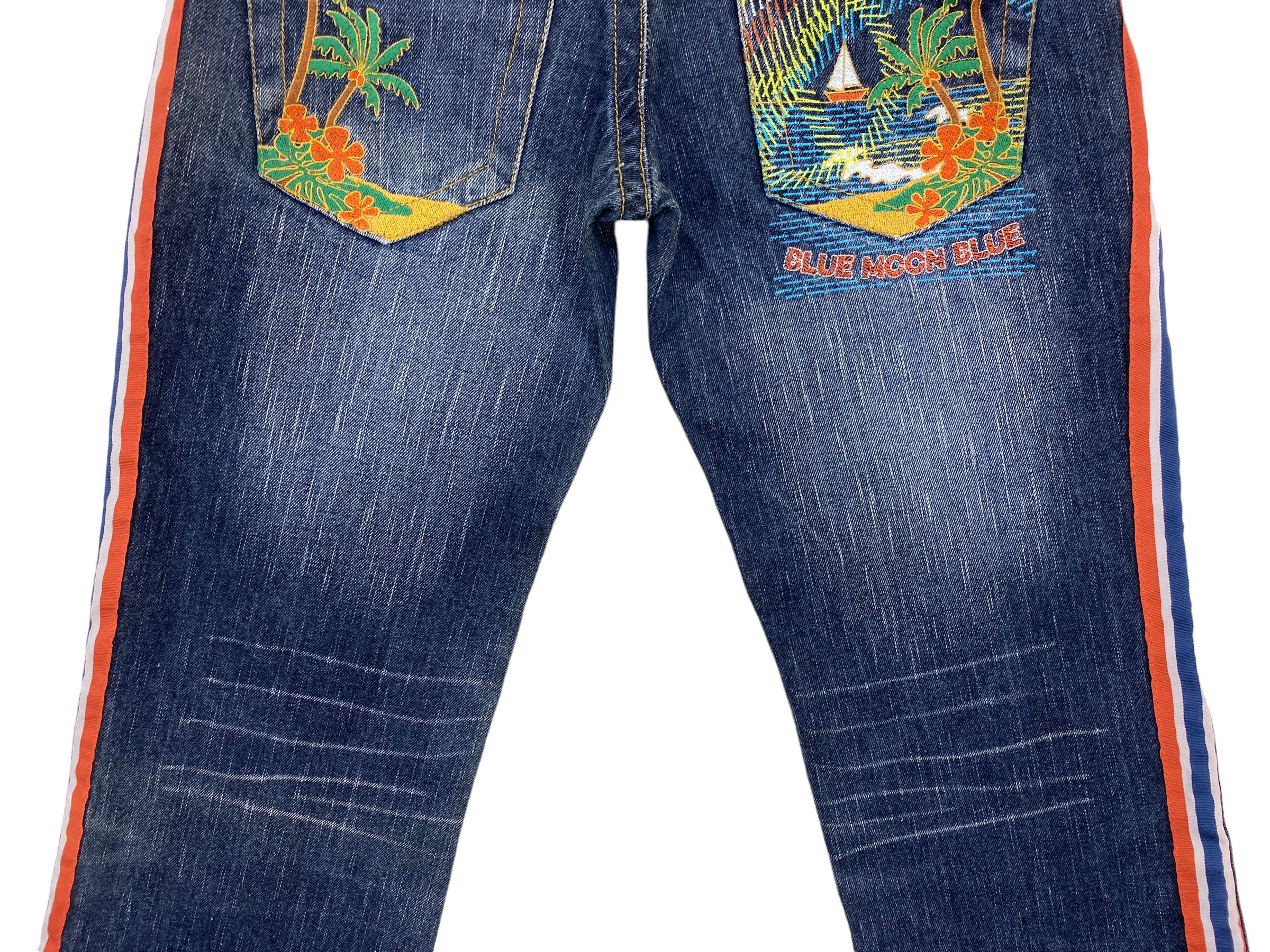 Japanese Brand Japanese Blue Moon Denim - Spellout Jeans - Blue Japan Size US 30 / EU 46 - 8 Thumbnail