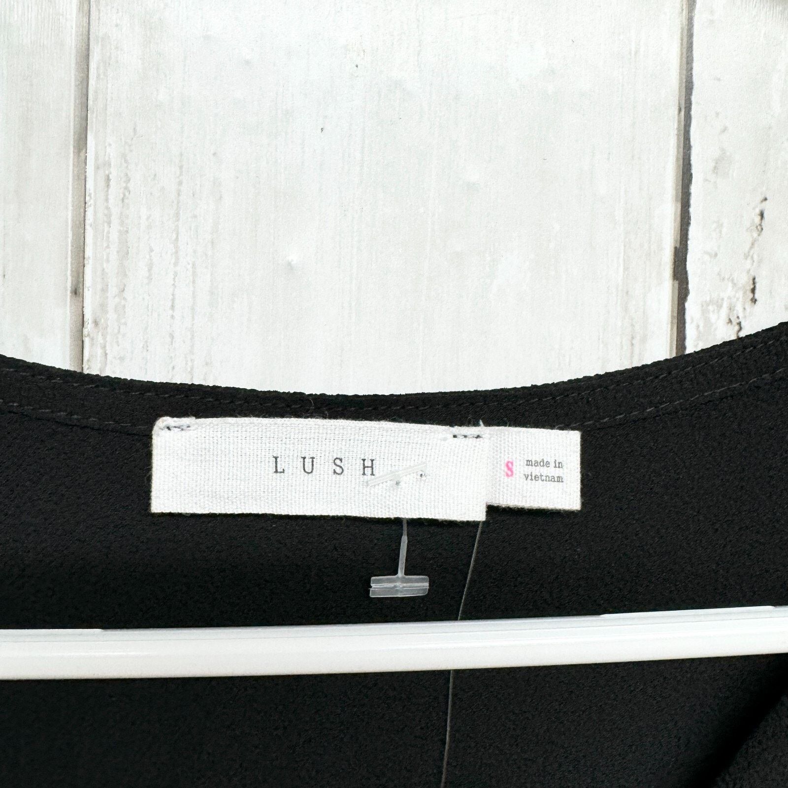 Other Lush Dress S Black Short Sleeve Tunic Mini Round Neck NWT Size S / US 4 / IT 40 - 2 Thumbnail