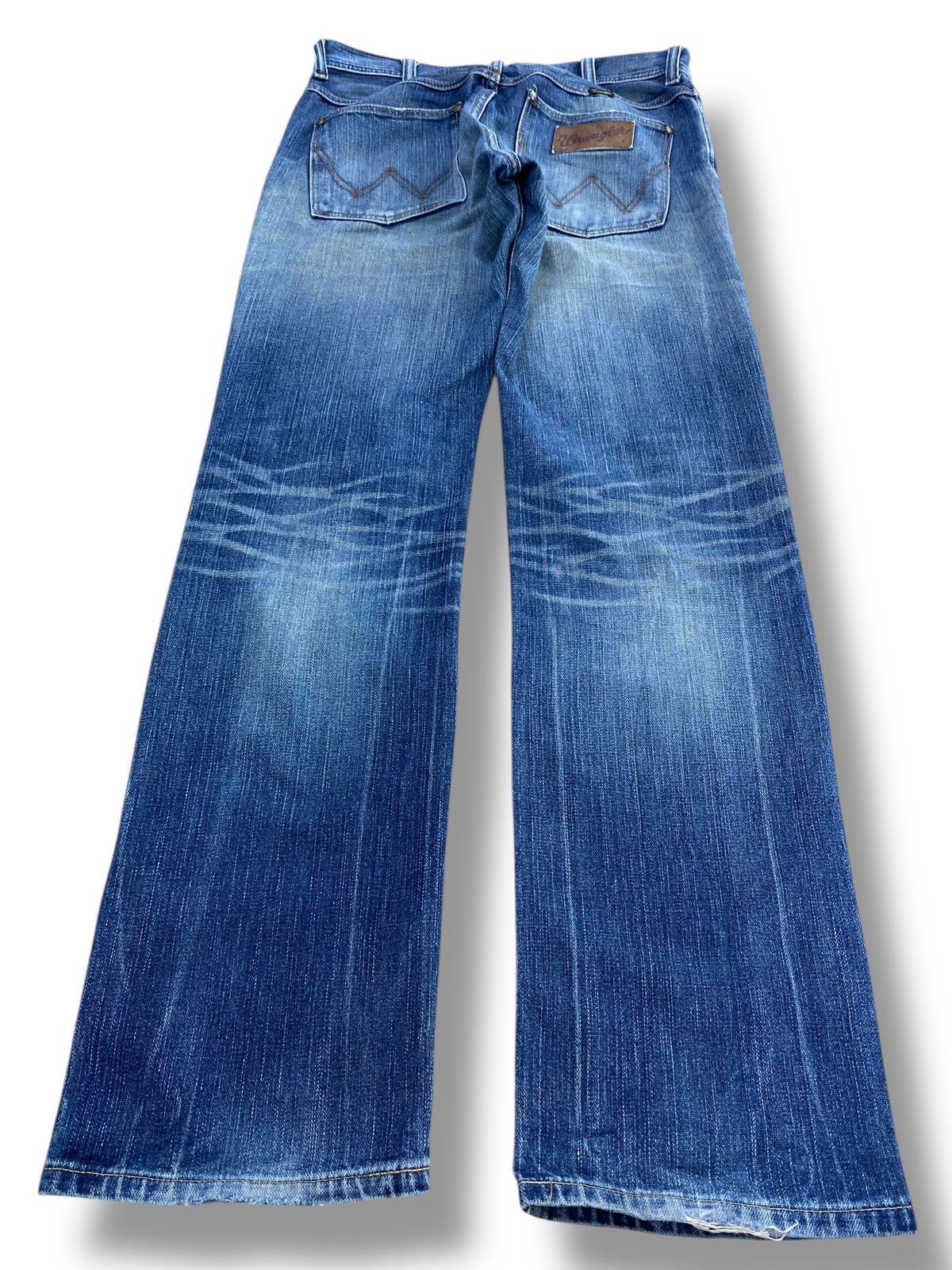 Wrangler Wrangler Whiskers Faded Wash Style Straight Cut Jeans Size US 31 - 3 Thumbnail