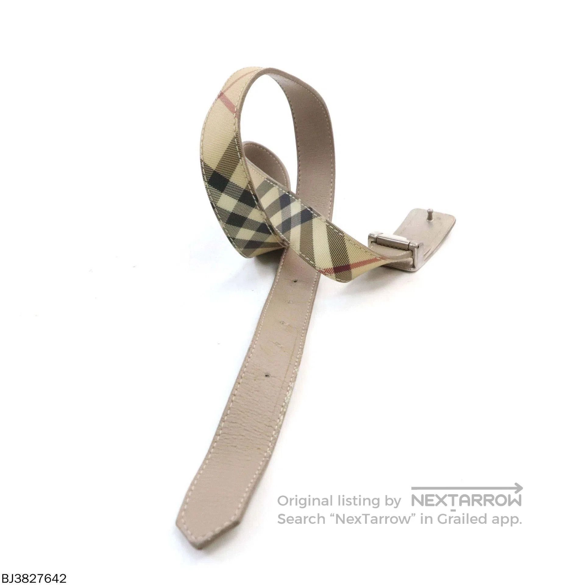 Burberry burberry brown striped smooth buckle belt. Size ONE SIZE - 4 Thumbnail
