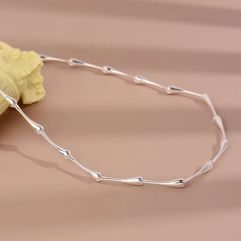 Jewelry Minimalist Bamboo Clavicle Chain Necklace Size ONE SIZE - 2 Thumbnail