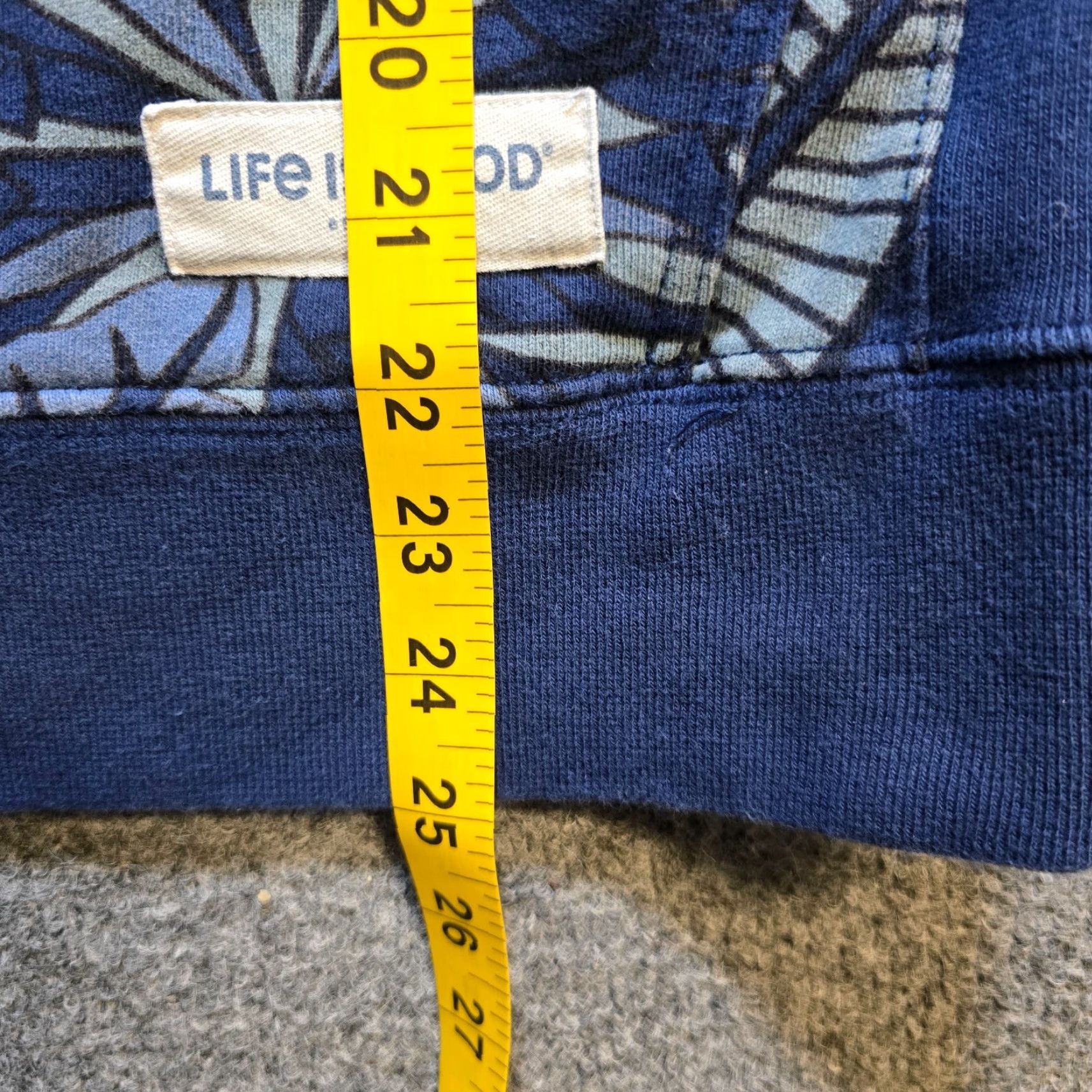 Life is Good Life Is Good Hoodie Womens XS Blue Floral Tropical Pockets Casual Sweater Size XS / US 0-2 / IT 36-38 - 6 Thumbnail