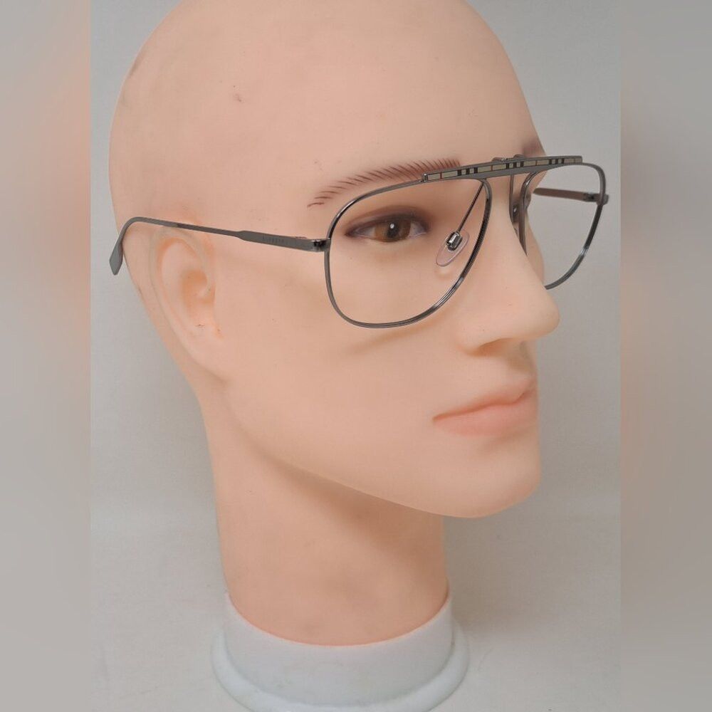 Burberry Burberry Men's Aviator Sunglasses Frames Only Pilot Check M Size ONE SIZE - 6 Thumbnail