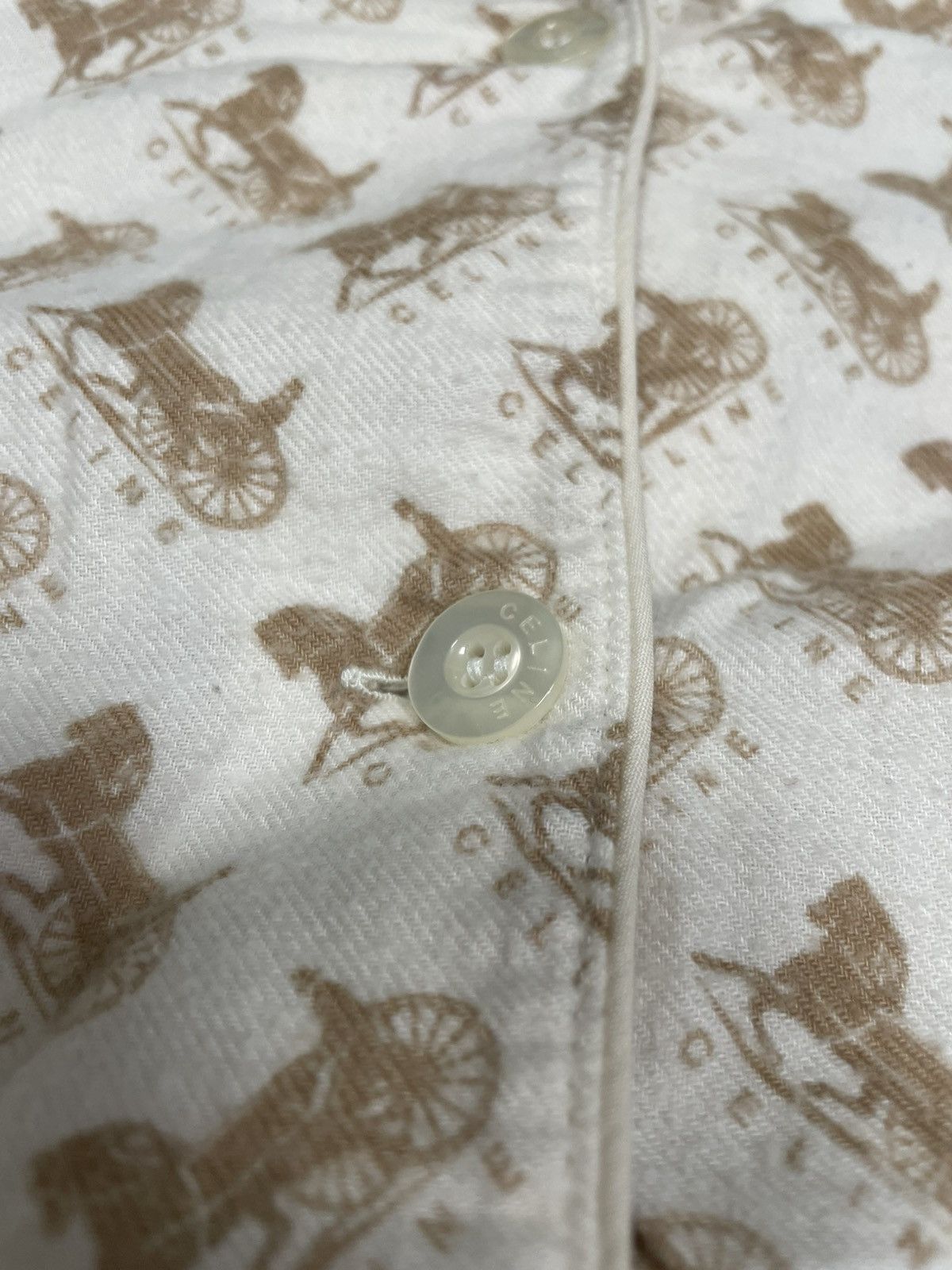 Celine Celine Pajamas Shirt Monogram vintage logo Size L / US 10 / IT 46 - 3 Thumbnail