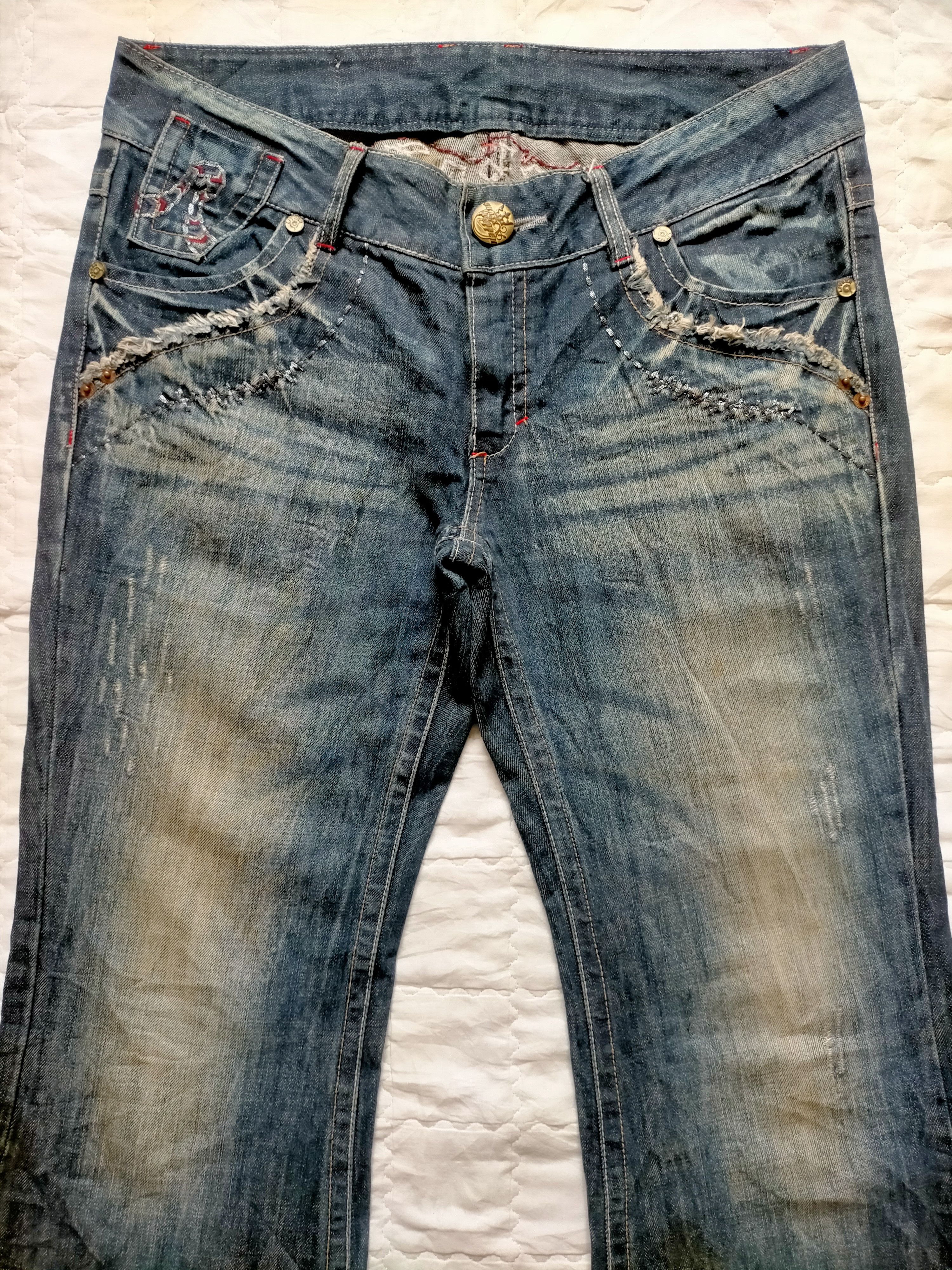 Cherokee Flare Jeans Cherooke Embroidered Boot cut denim Size US 33 - 8 Thumbnail