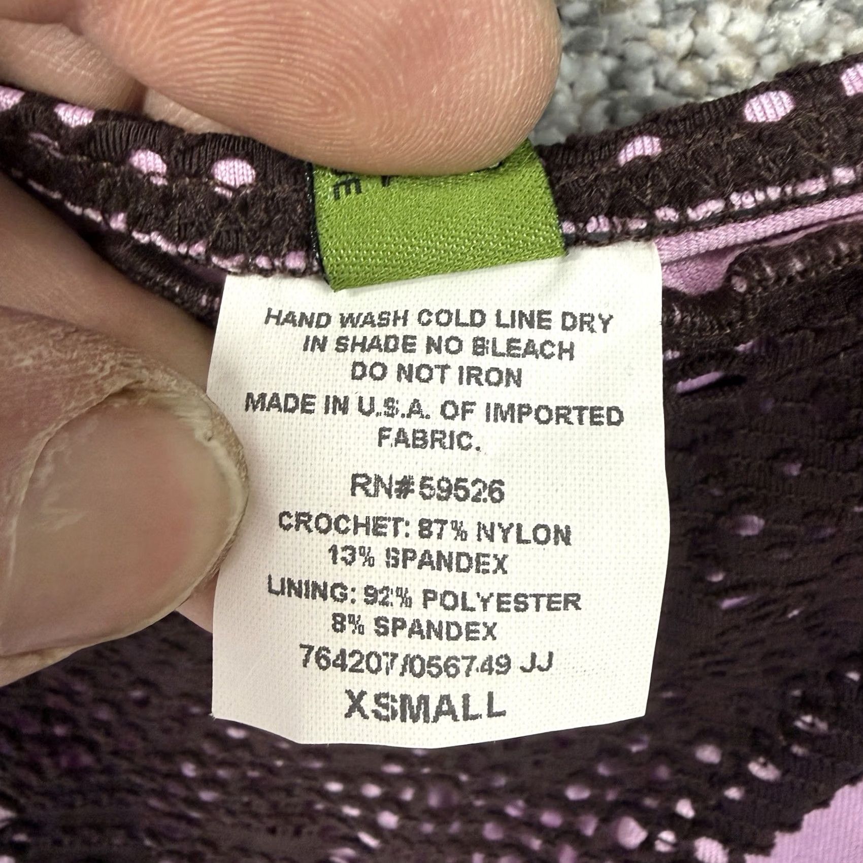 Vintage BECCA by Rebecca Virtue Bikini Bottom XS Brown Crochet O-Ring Swim Boho Chic Indie Sleaze Women Bottom Size 26" / US 2 / IT 38 - 7 Thumbnail