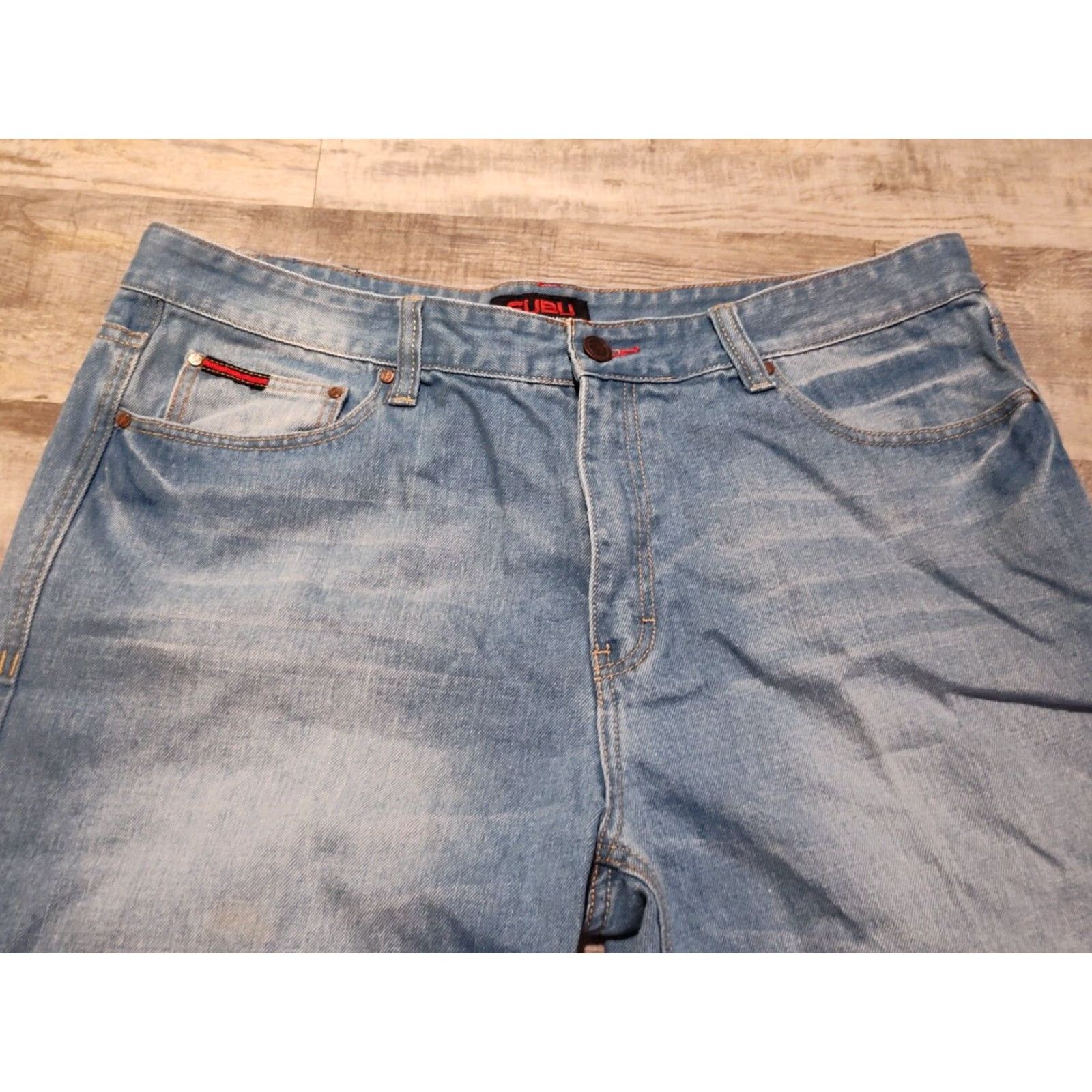 Fubu VINTAGE FUBU Denim Jorts Men’s Size 42 Baggy Hip Hop Bermuda Shorts Blue 2000s Size US 42 / EU 58 - 4 Thumbnail