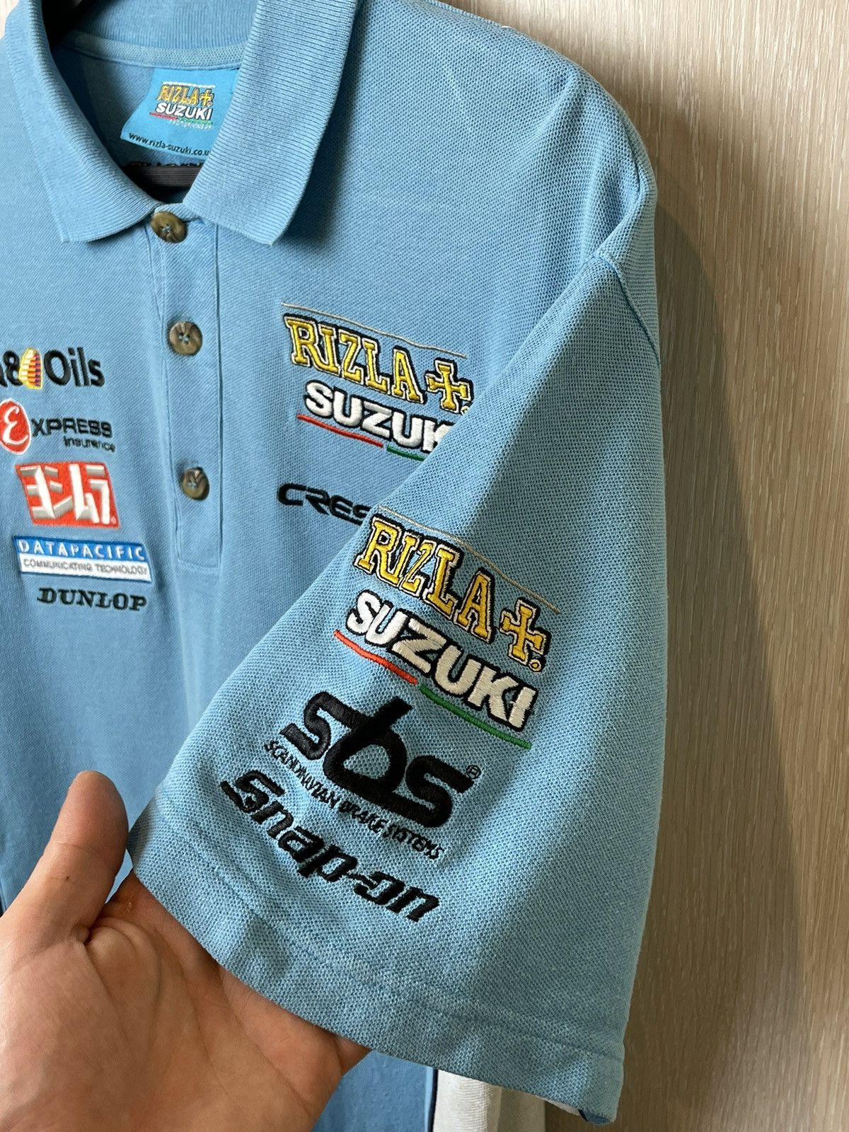 Vintage Vintage Suzuki Rizlat racing polo shirt Size US L / EU 52-54 / 3 - 2 Thumbnail