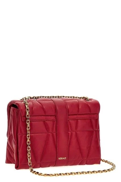 Versace VERSACE Kleio Red Quilted Leather Shoulder Bag New Auth Size ONE SIZE - 2 Thumbnail