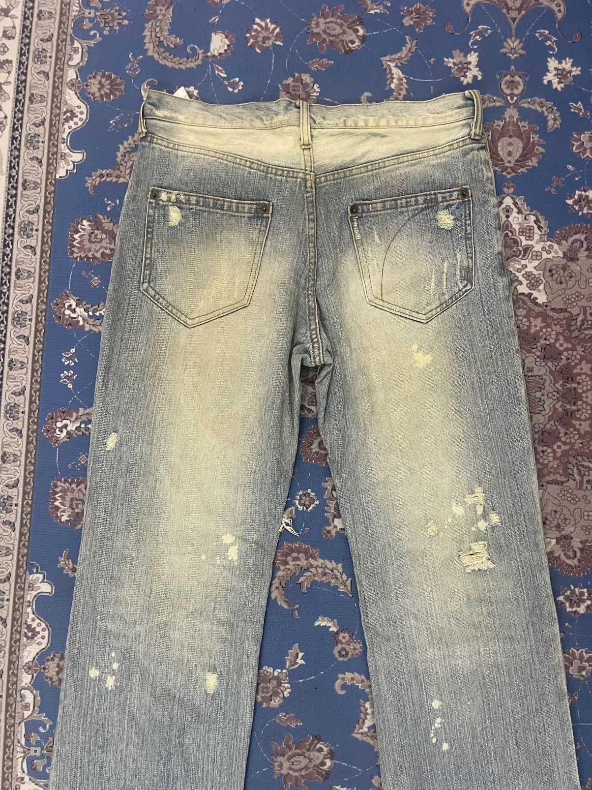Japanese Brand ❌RUSTY DISTRESSED DENIM RIPS STREET FASHION Size US 31 - 5 Thumbnail