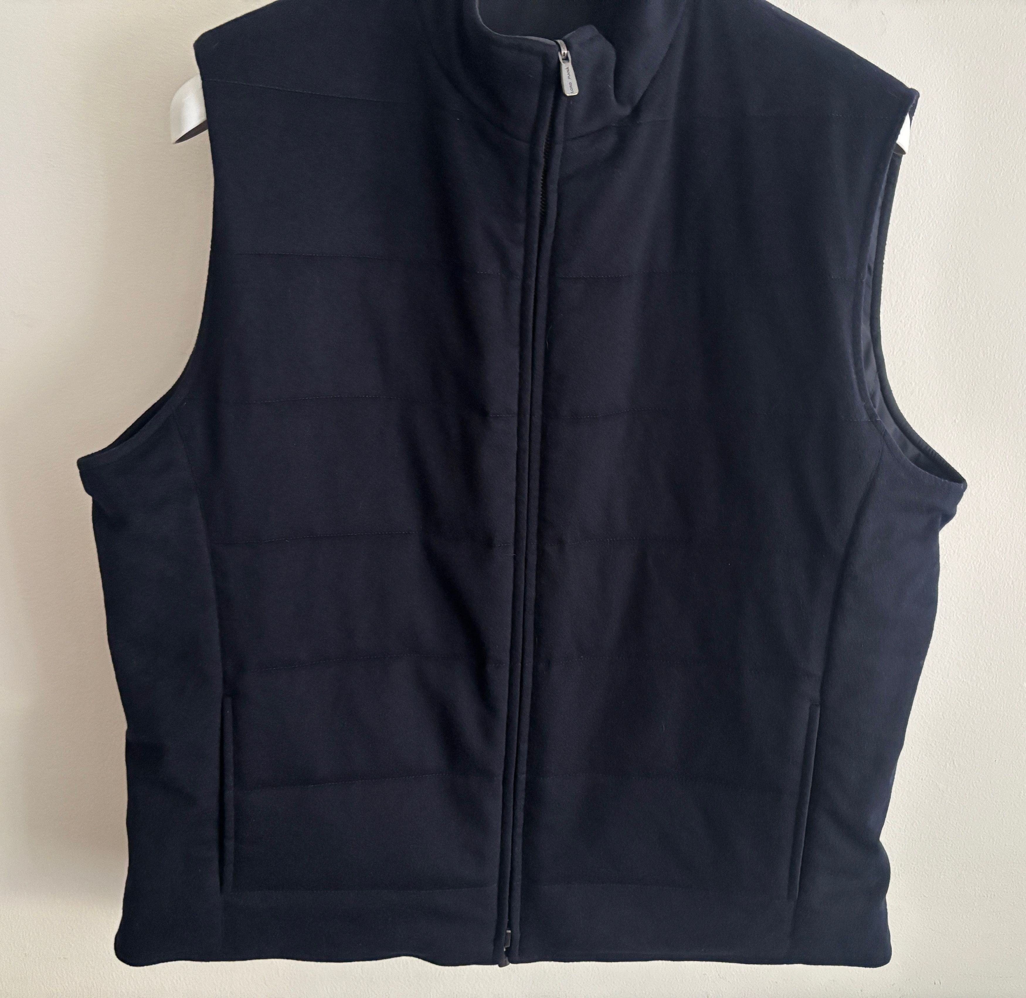 Loro Piana $4500 Storm System Reversible Navy Cashmere Nylon Vest - XXL Size US XXL / EU 58 / 5 - 4 Thumbnail