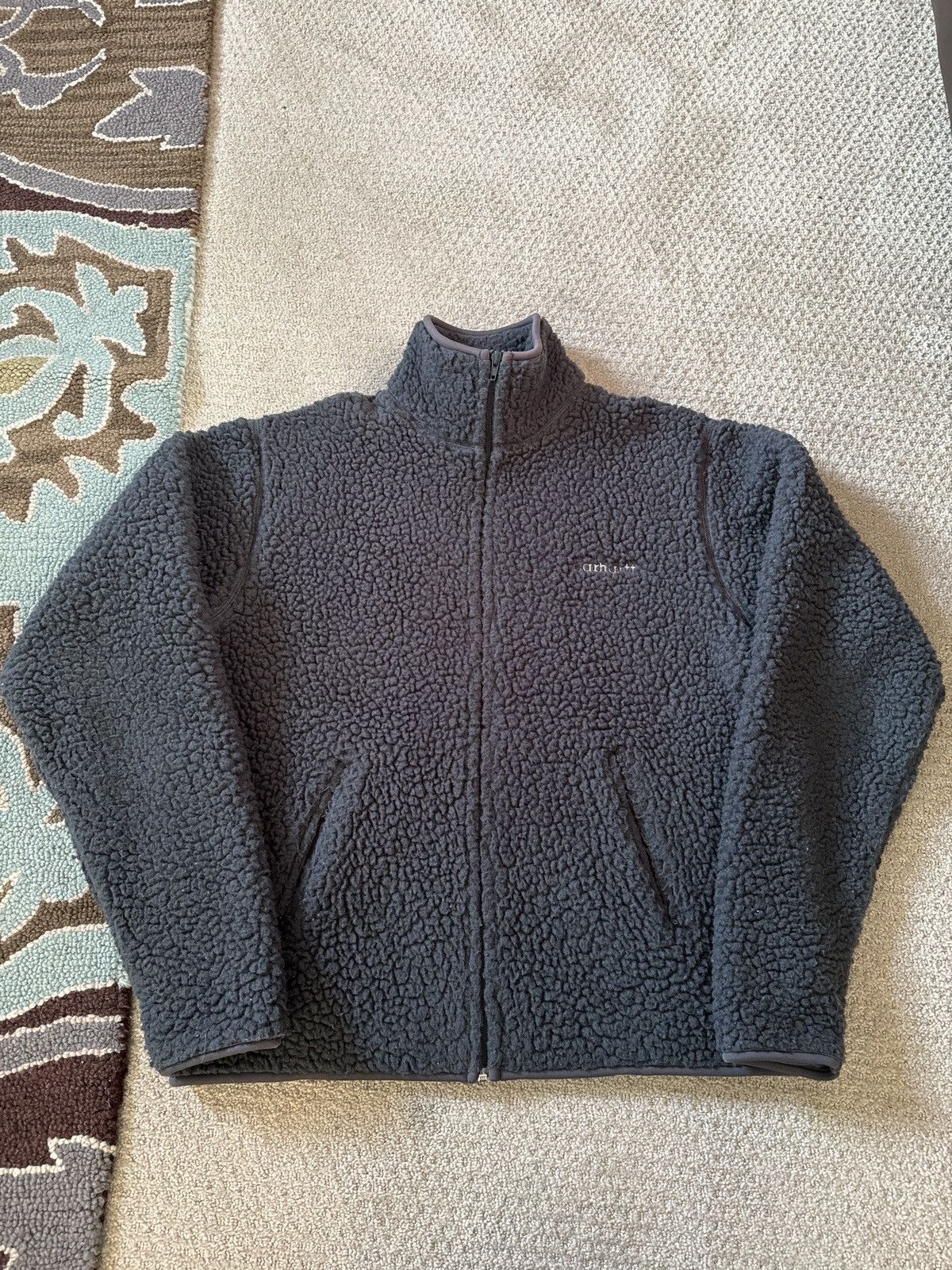 image of 90’S Carhartt Fleece Zip Up Sample in Grey, Men's (Size Large)