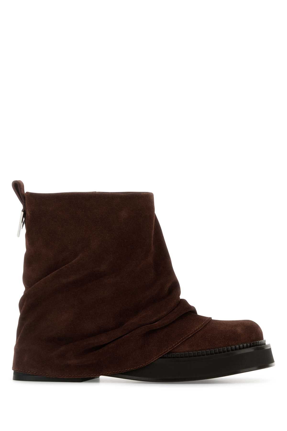 Brown Suede Mini Robin Ankle Boots
