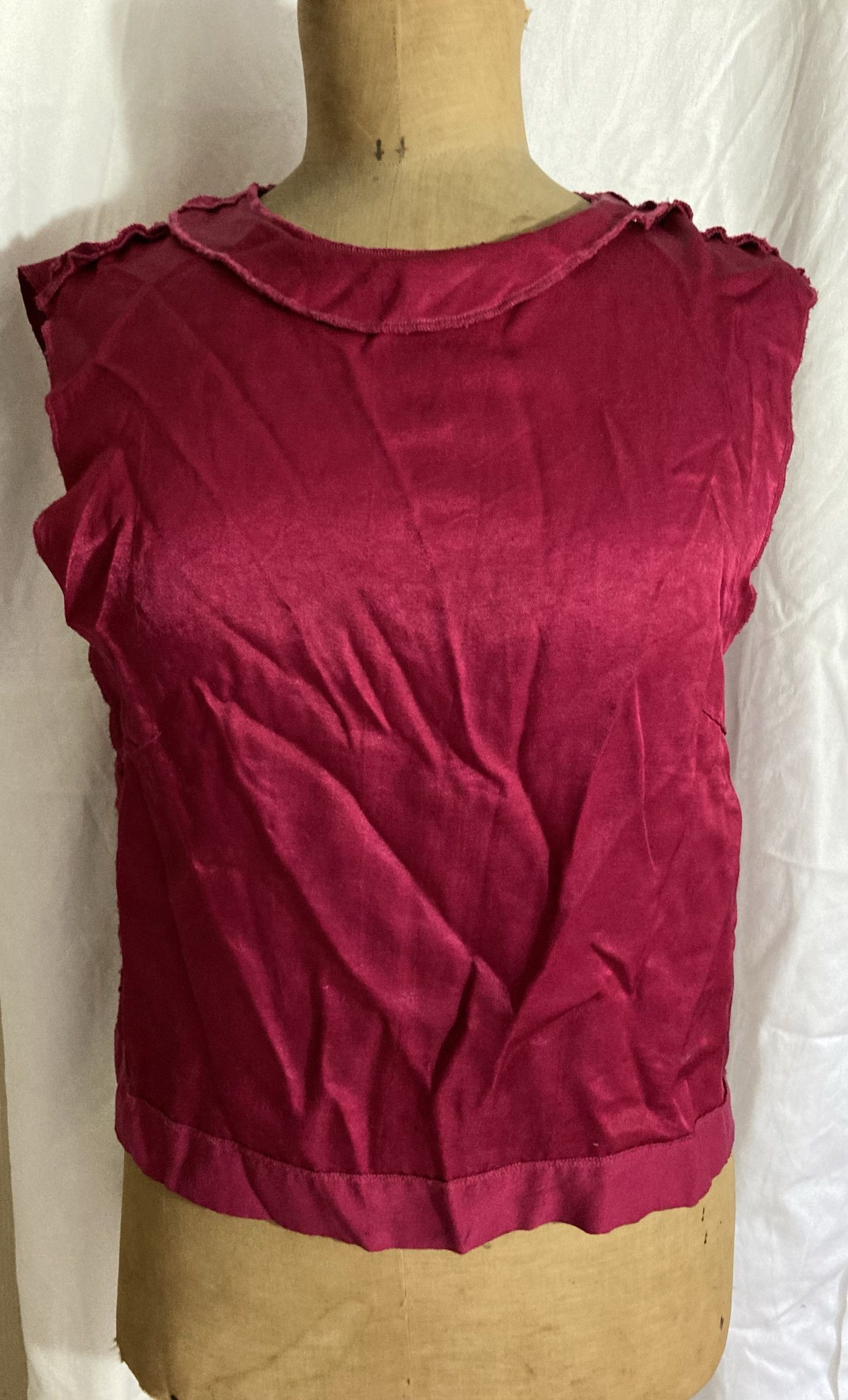 Maison Margiela Maison Martin Margiela Viscose Cropped Top — Early 1990s Size M / US 6-8 / IT 42-44 - 5 Thumbnail