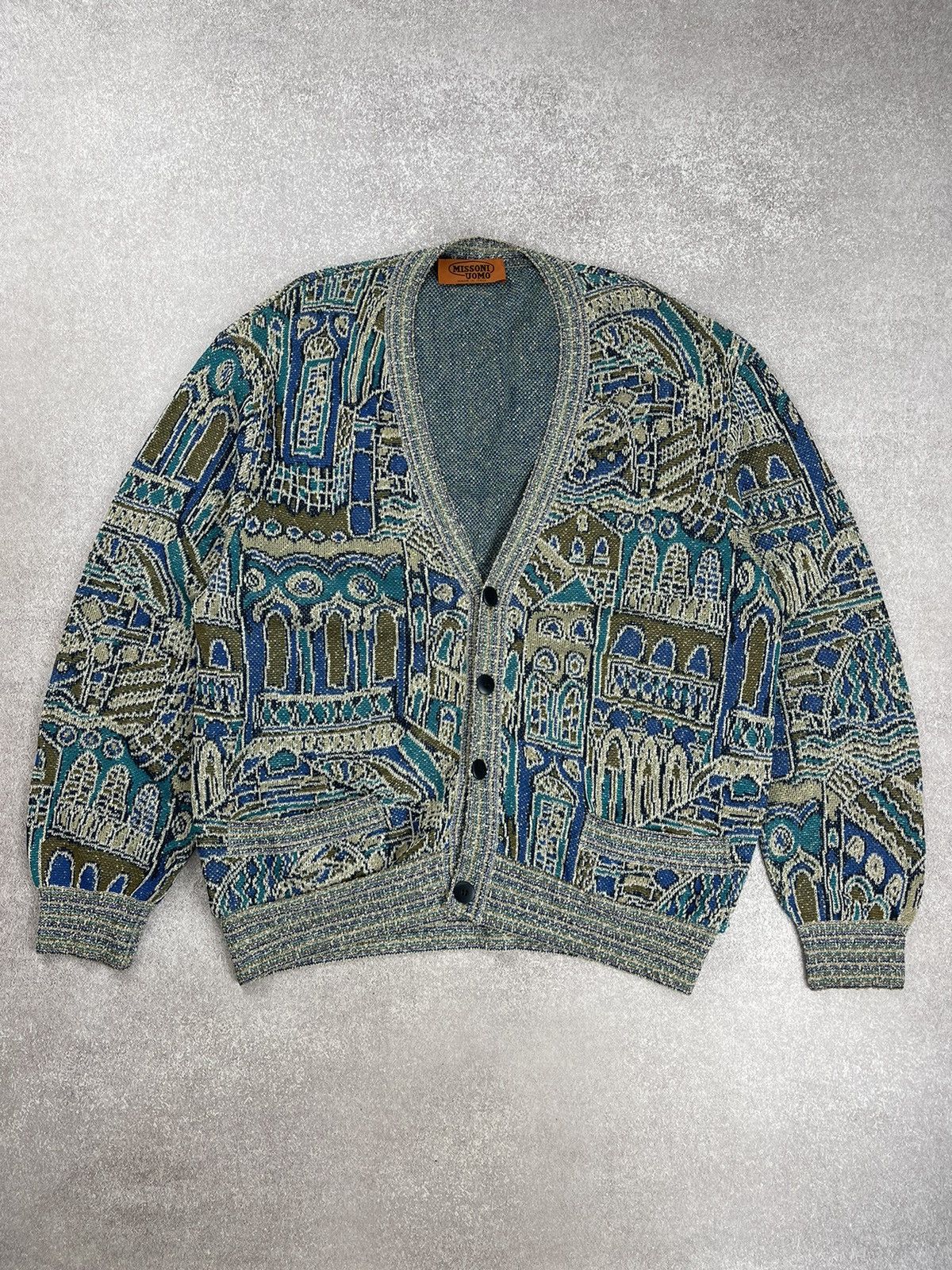 Vintage Missoni Uomo Knitted Cardigan Sweater