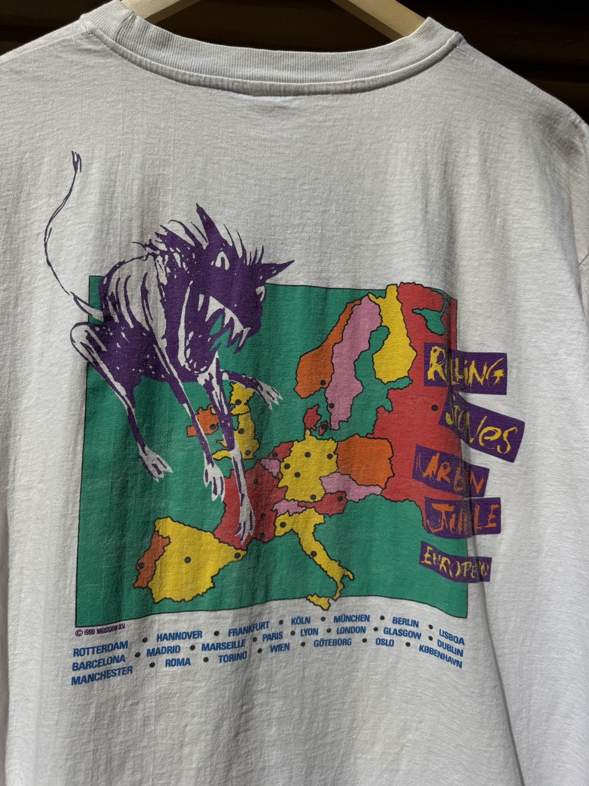 The Rolling Stones Vintage Rolling Stones Urban Jungle Tour Tee Size US XL / EU 56 / 4 - 4 Thumbnail
