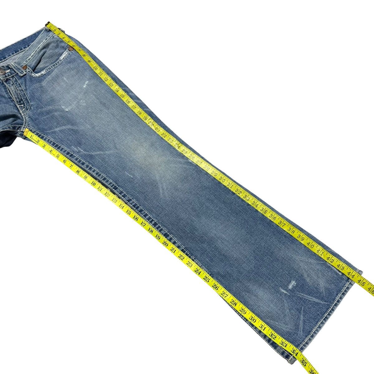 True Religion Vintage True Religion Denim Flare Jeans Distressed Size US 33 - 18 Thumbnail