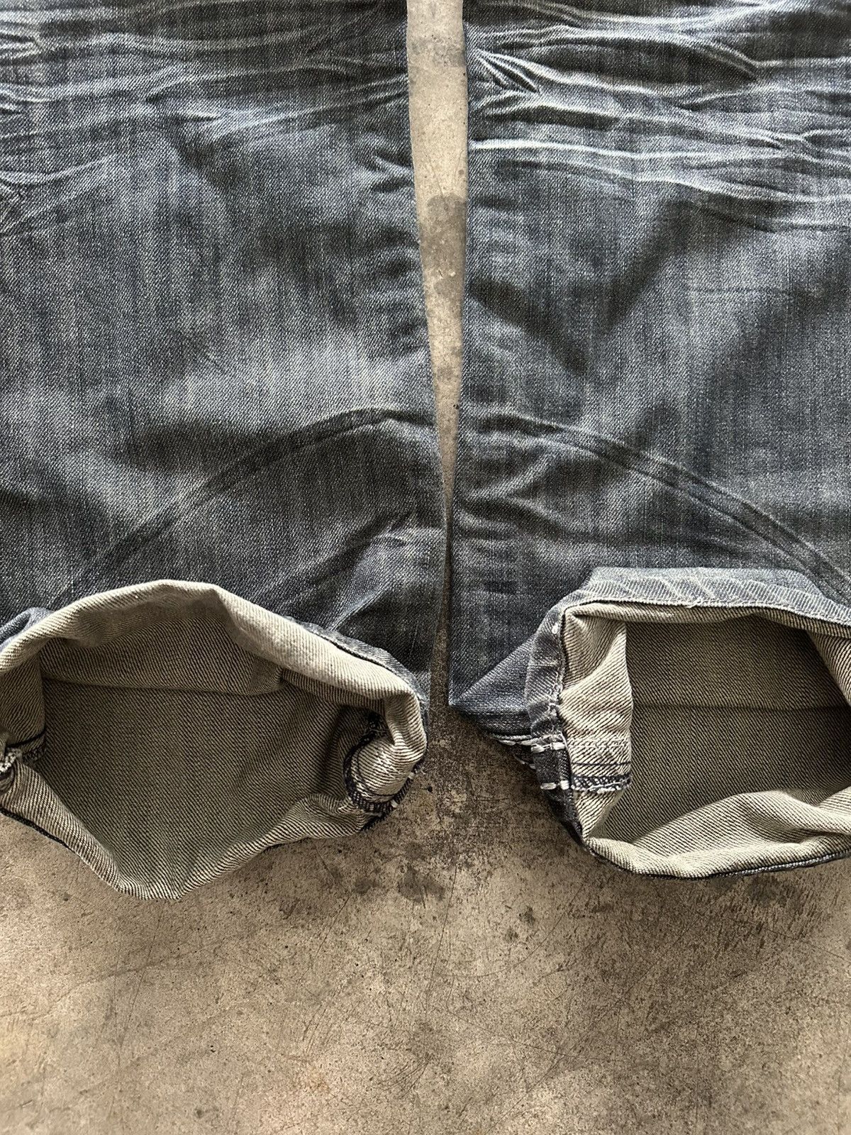 If Six Was Nine × Japanese Brand × Le Grande Bleu (L.G.B.) Japanese Y2K Whisker Wash Flared Jeans Size 34" / US 12 / IT 48 - 12 Thumbnail