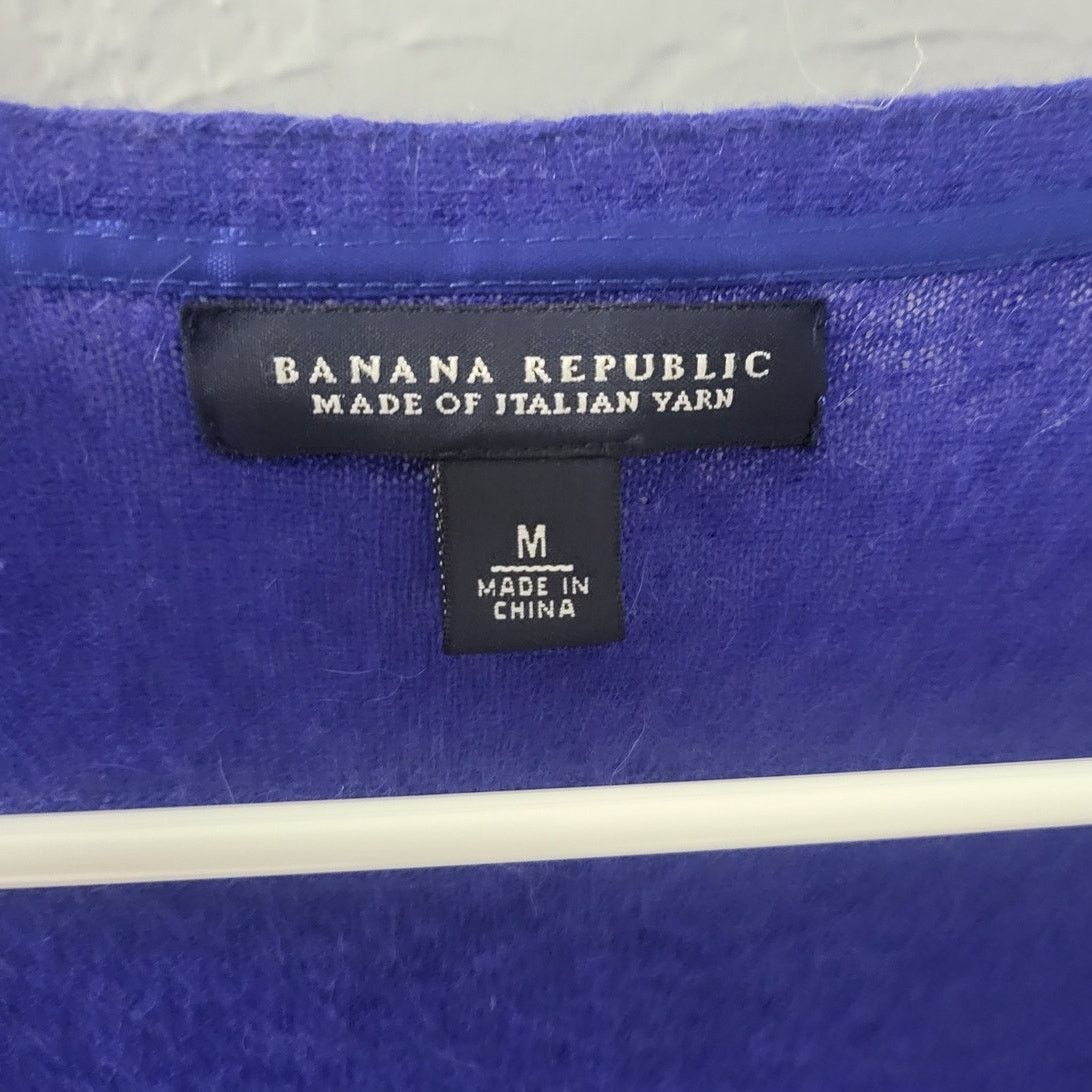 Banana Republic Banana Republic Royal Blue Metallic Button Down Cardigan - M Size M / US 6-8 / IT 42-44 - 4 Thumbnail