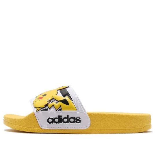 image of Adidas x Pokemon Adilette Shower Slides J 'pikachu' in Yellow, Men's (Size 5)