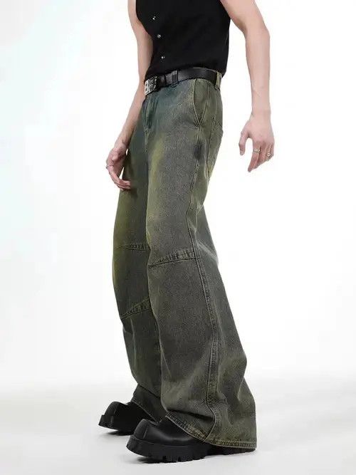 Jean Vintage washed distressed wide-leg jeans Size US 32 / EU 48 - 3 Thumbnail