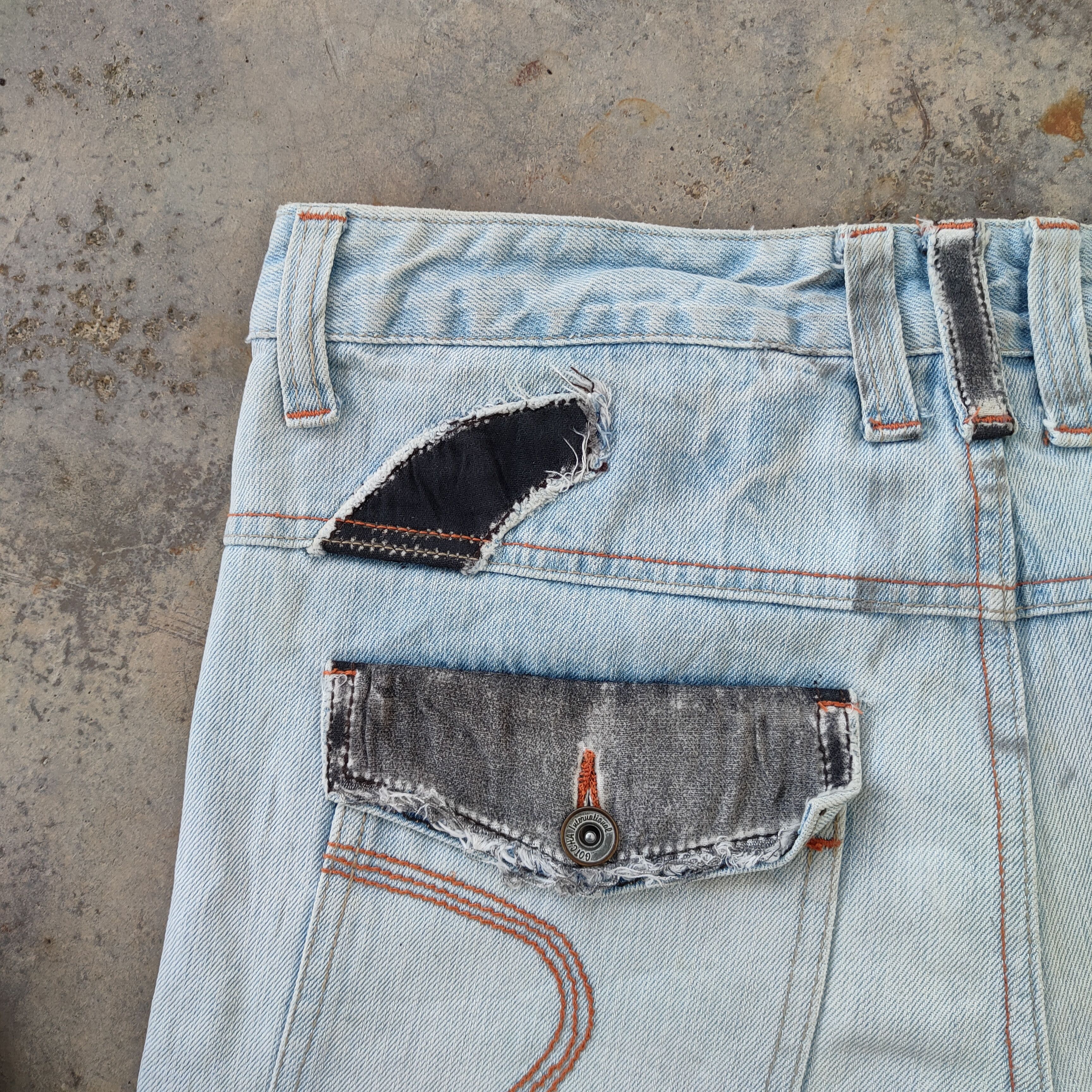 Vintage Gotcha patch light blue jeans pants