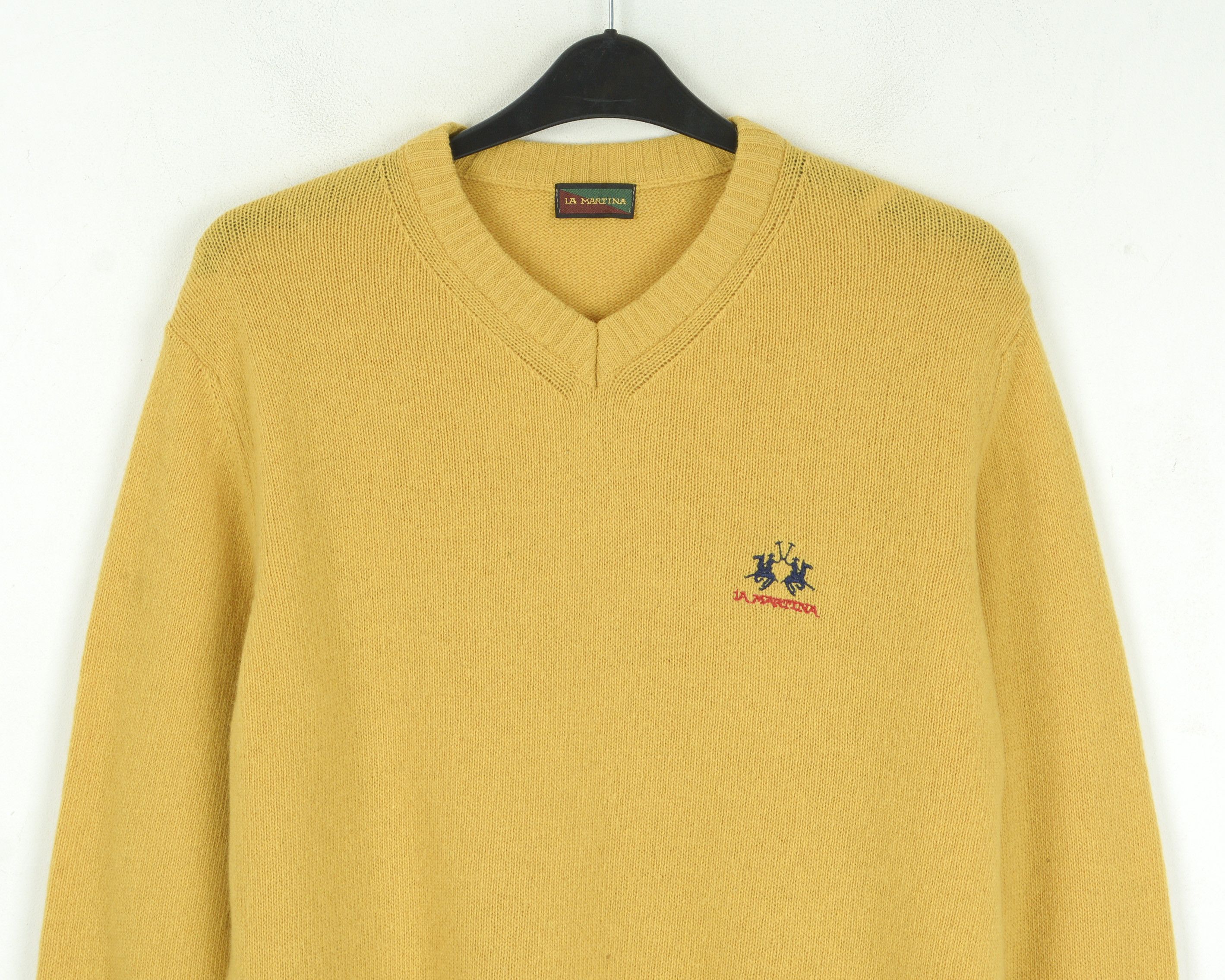 La Martina Wool Knit Sweater Casual V-Neck Jumper Pullover Top Size US M / EU 48-50 / 2 - 6 Thumbnail