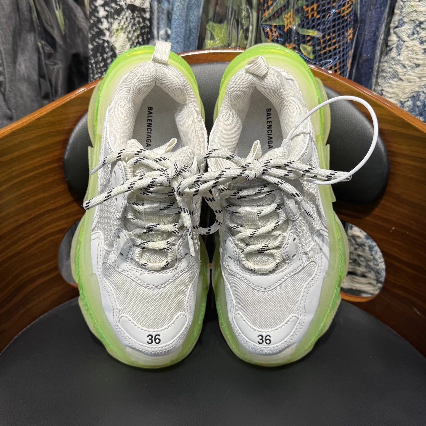 Balenciaga Balenciaga Triples White Green 36 Mint Size US 5 / IT 35 - 5 Thumbnail