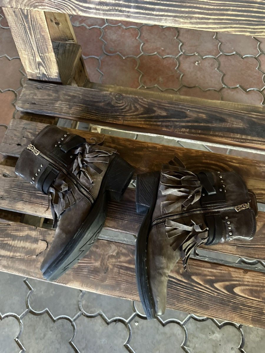 A.S.98 A.S.98 Vintage Avant Garde Leather Ankle Boots Western Japan Size US 7 / EU 40 - 7 Thumbnail
