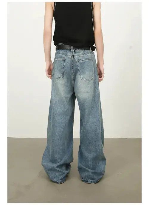 Jean American style distressed high street washed ripped jeans Size US 32 / EU 48 - 5 Thumbnail