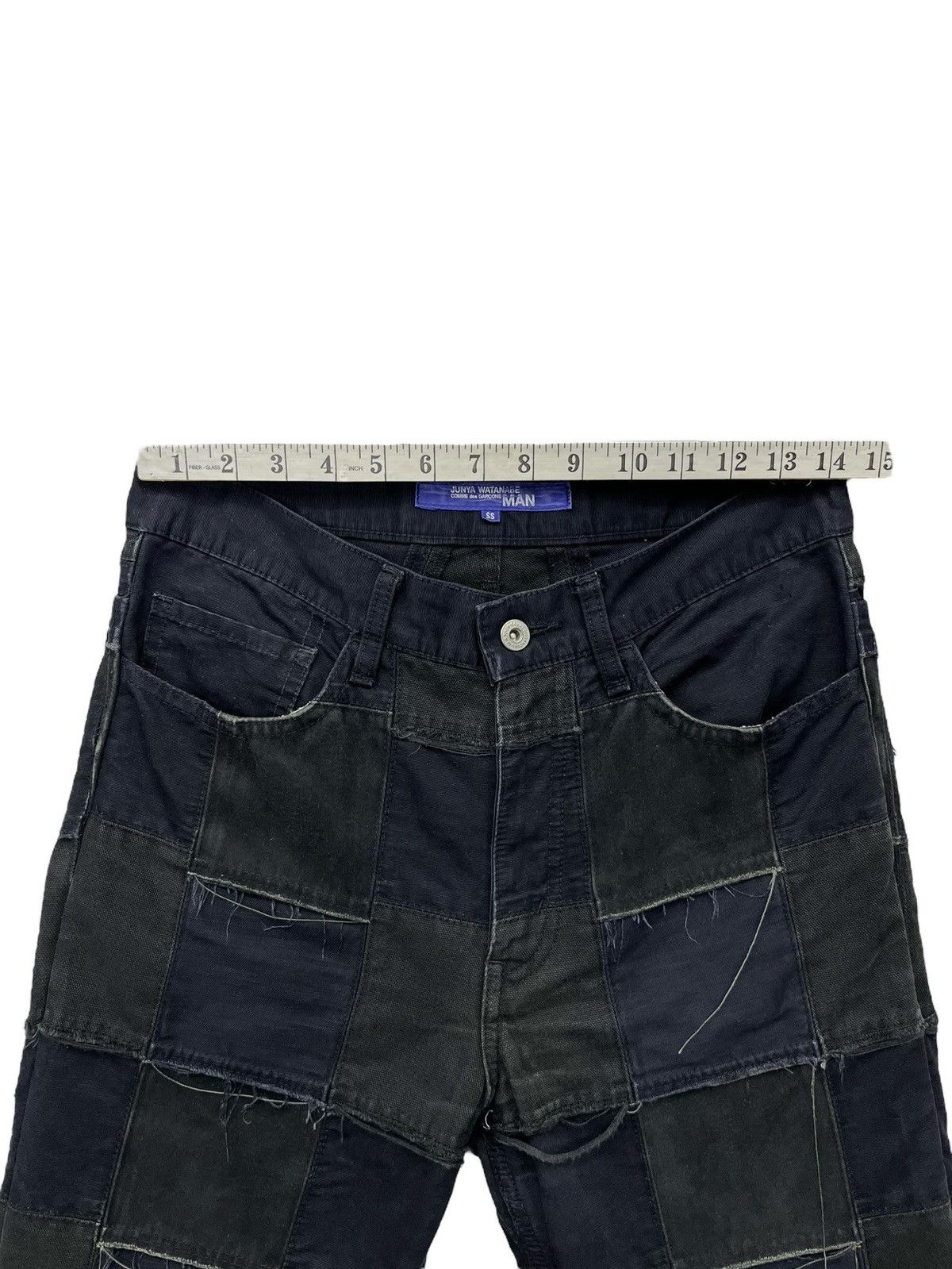 Comme des Garcons JUNYA WATANABE MANxCOMME DES GARCONS Fringe Patchwork Denim Size 28" / US 6 / IT 42 - 14 Thumbnail