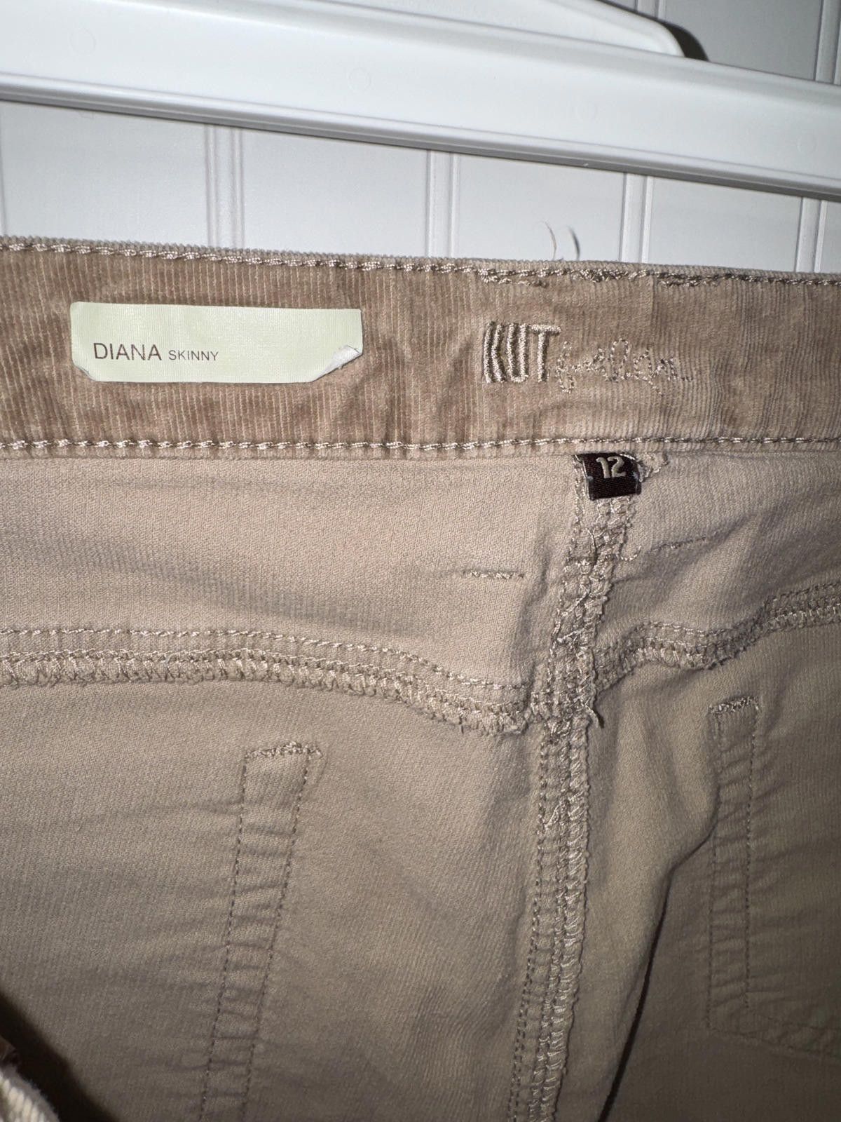 Other Kut from the Kloth WO Sz 12 Diana Skinny Tan Corduroy Pants Size 34" / US 12 / IT 48 - 3 Thumbnail