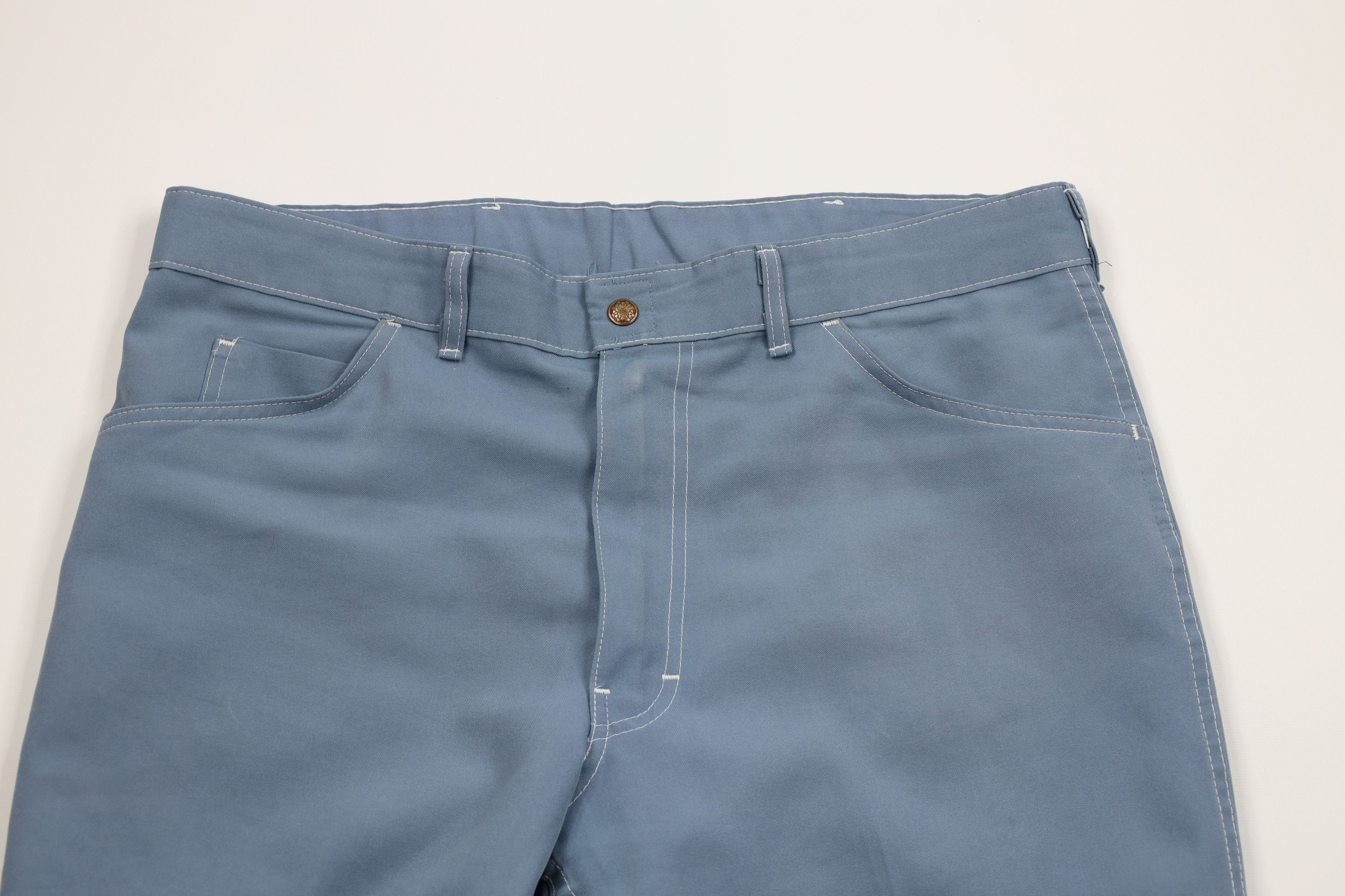 Vintage Vintage 70s Streetwear Knit Flared Wide Leg Chino Pants USA Size US 36 / EU 52 - 2 Thumbnail