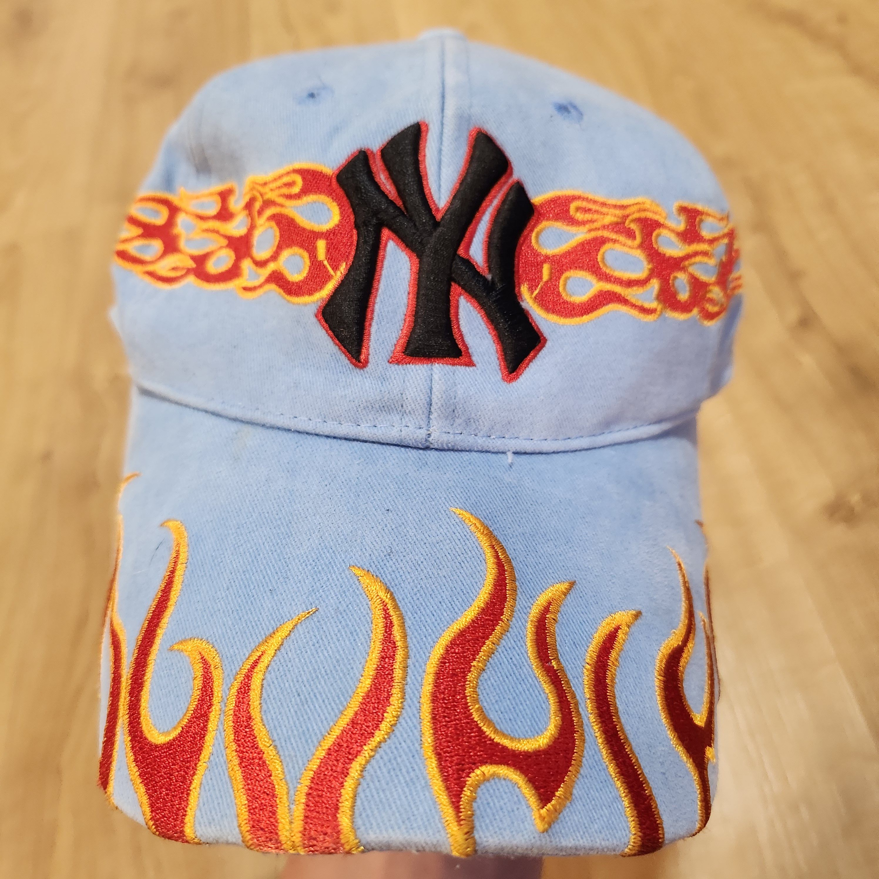 Vintage NY Blue Flame Hat Size ONE SIZE - 2 Thumbnail