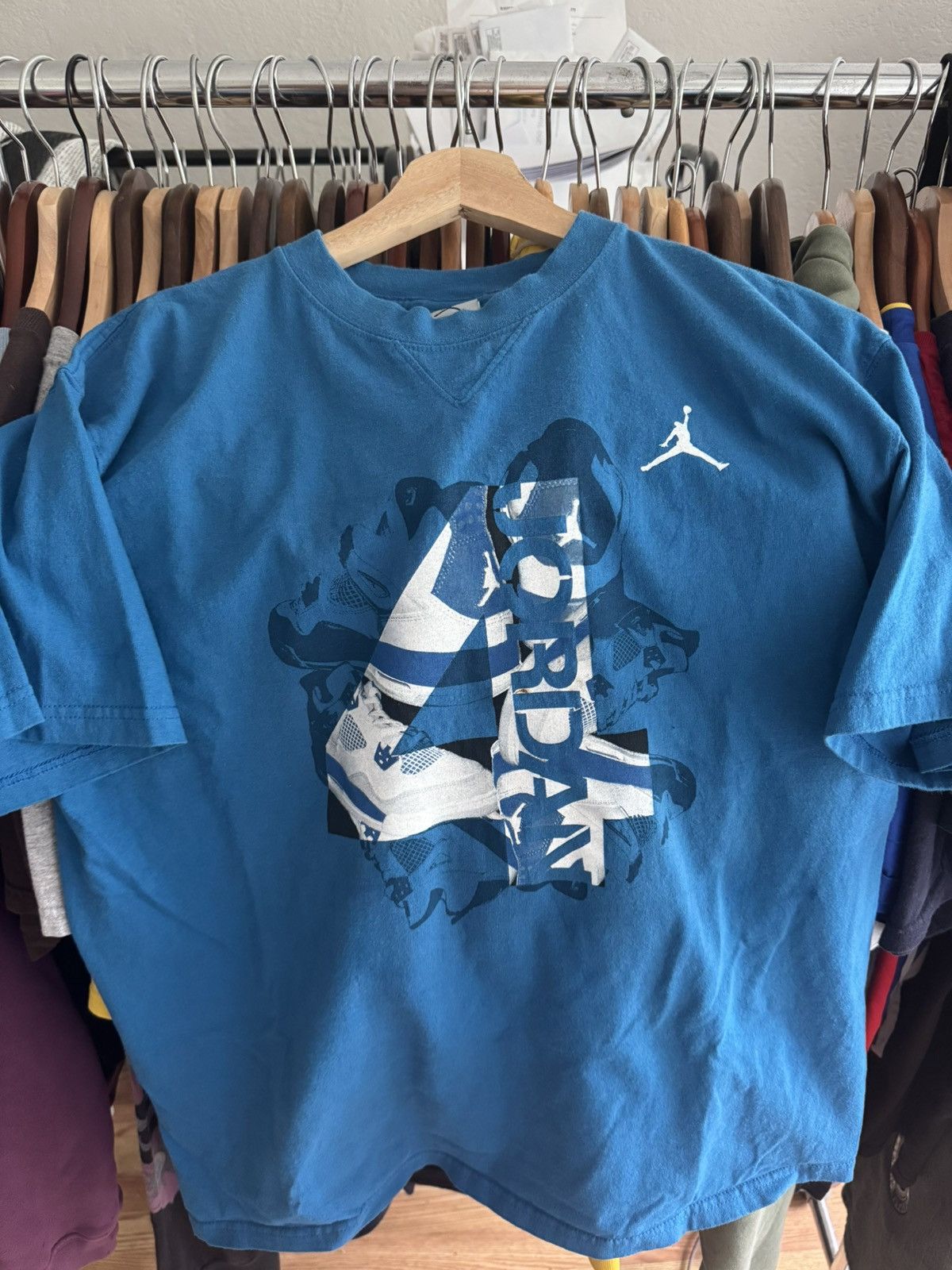 Jordan Brand Jordan 4 Retro Military Blue tee Size US XL / EU 56 / 4 - 1 Thumbnail